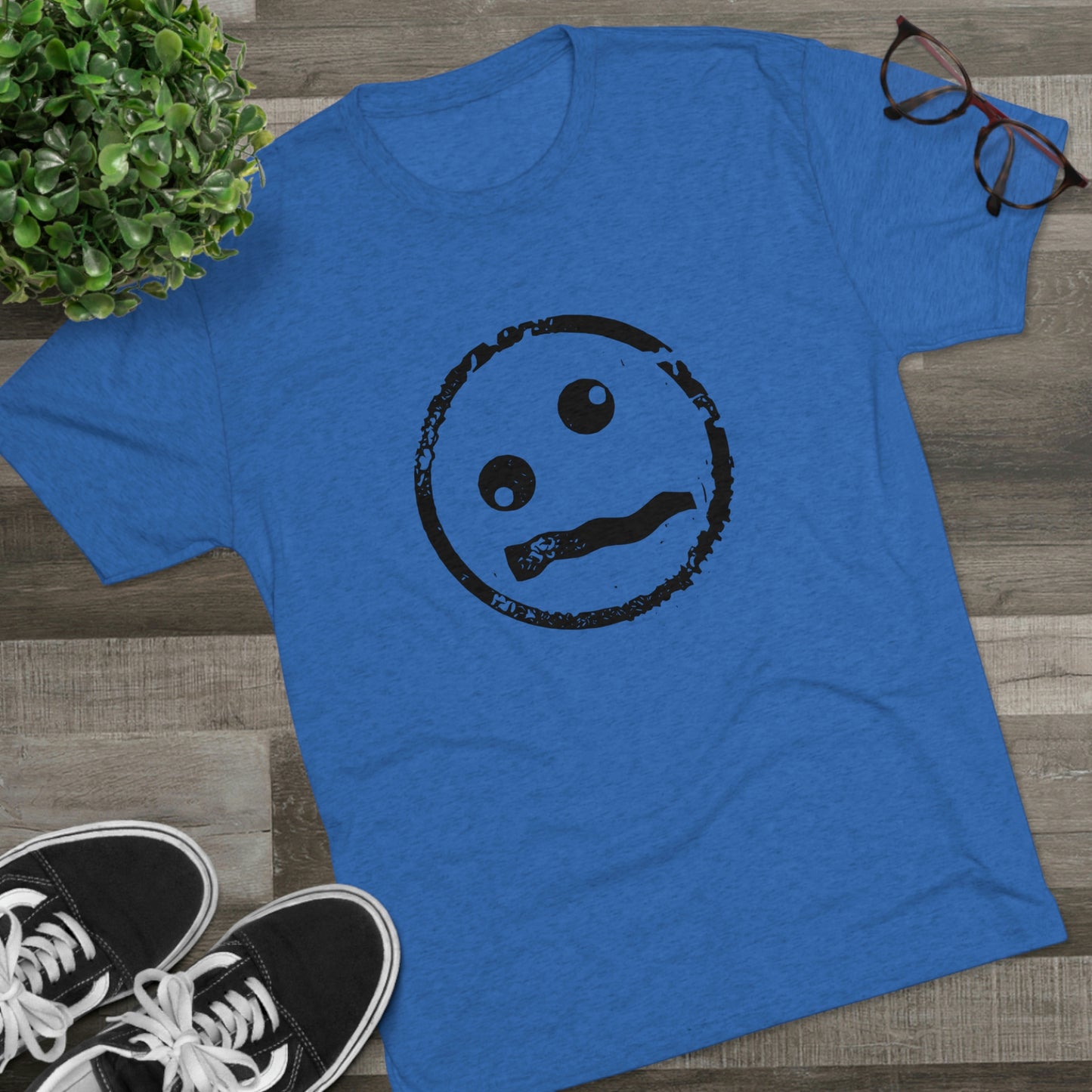 Needs Therapy -  Crazy Face - Unisex Tri-Blend Crew Tee