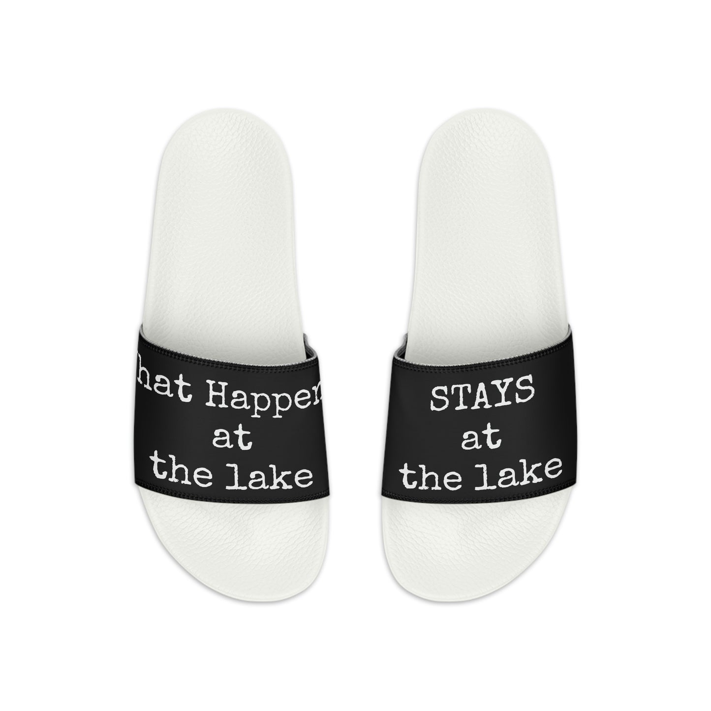 What Happens At The Lake - Black - Men's Slide Sandals