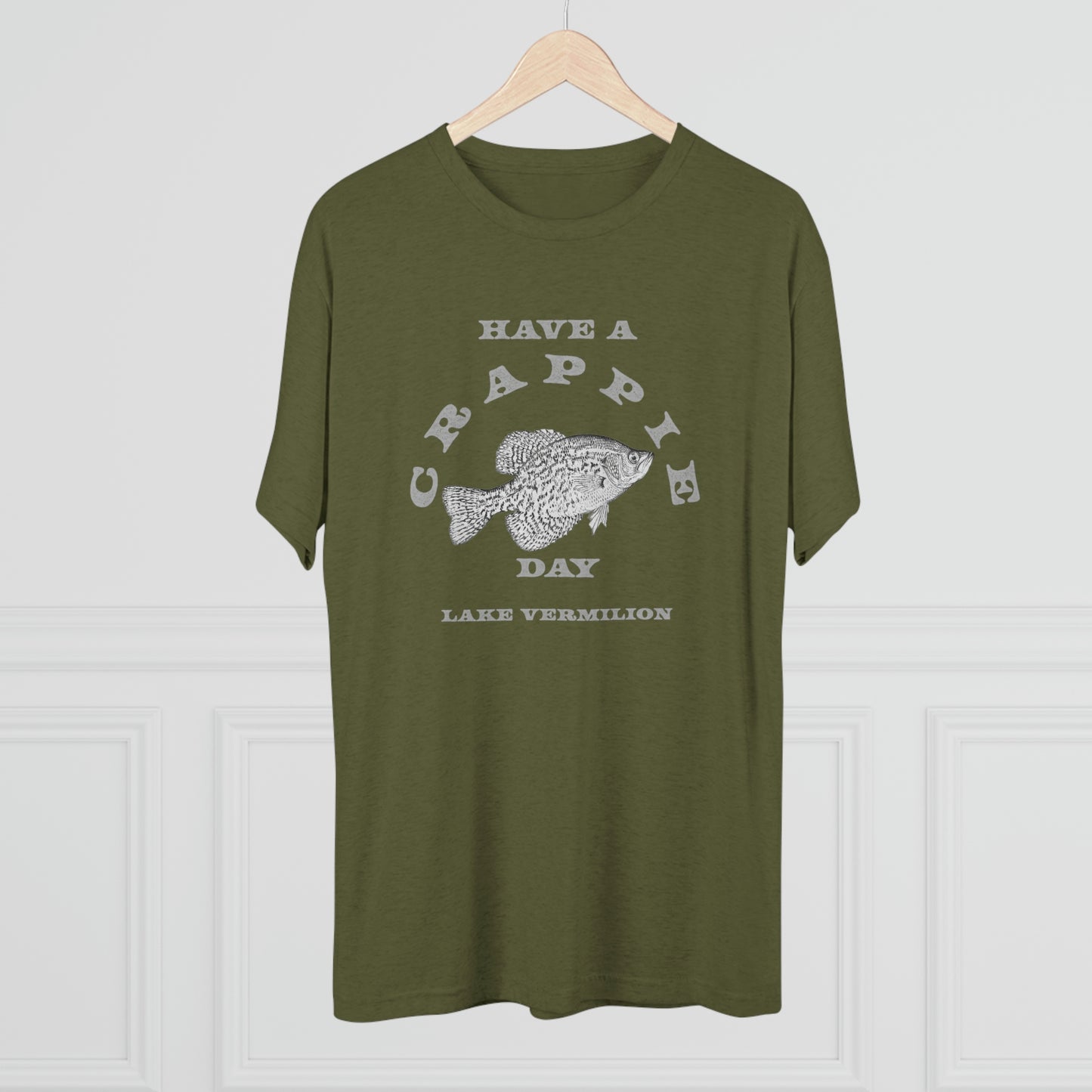 Crappie Day - Lake Vermilion - Light Graphic - Unisex Tri-Blend Crew Tee