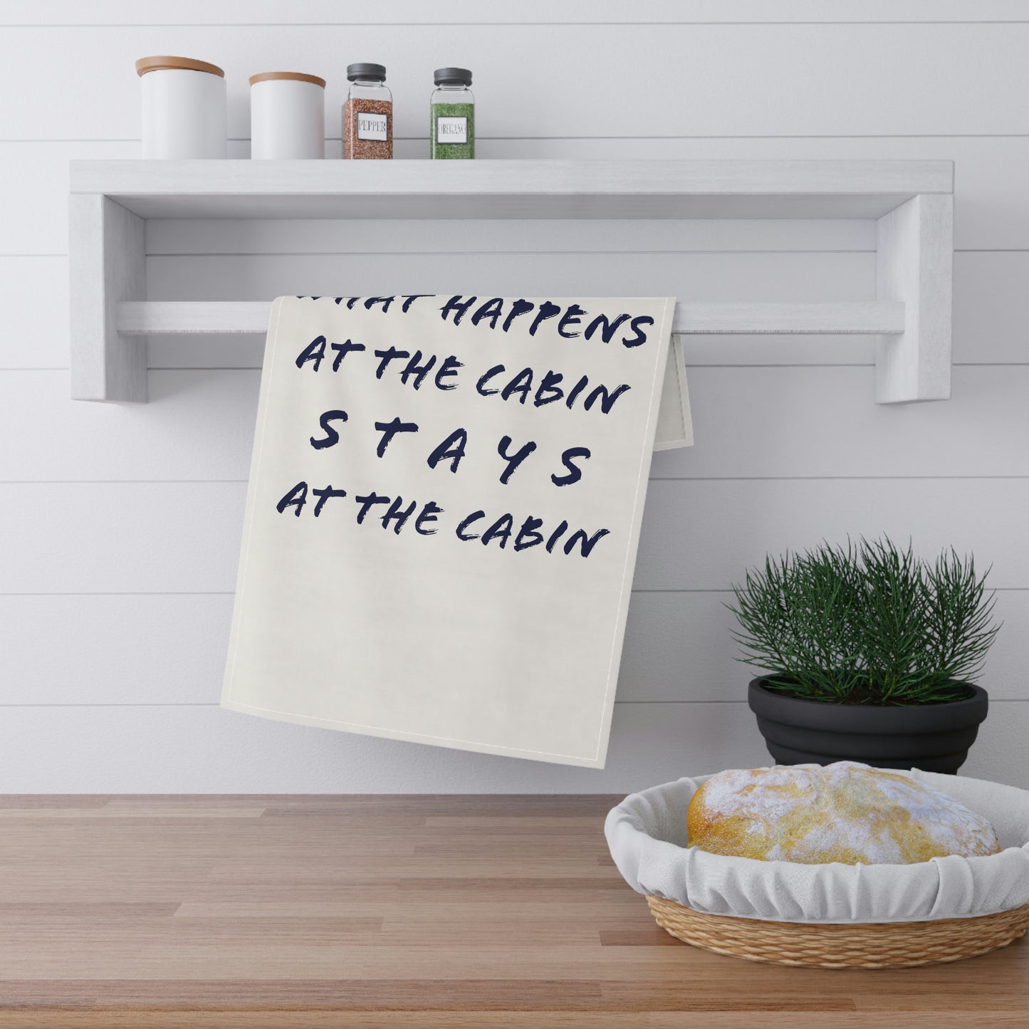 What Happens At The Cabin - Kitchen Towel
