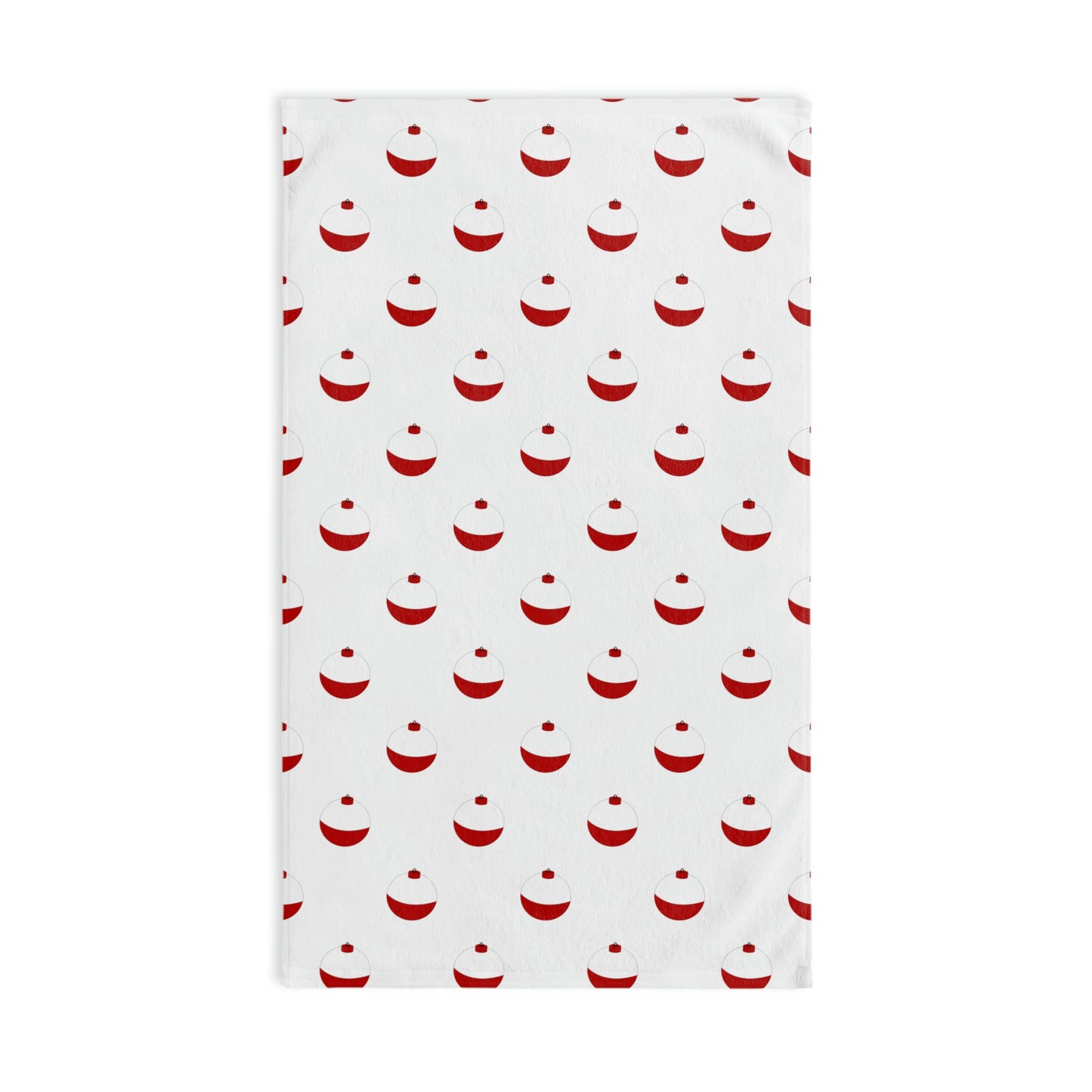 Traditional Red & White Bobber - Patttern #2  - Hand Towel