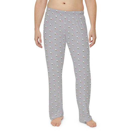 Fishing Lure - Fishing Theme - Bait - Men's Pajama Pants - Light Grey