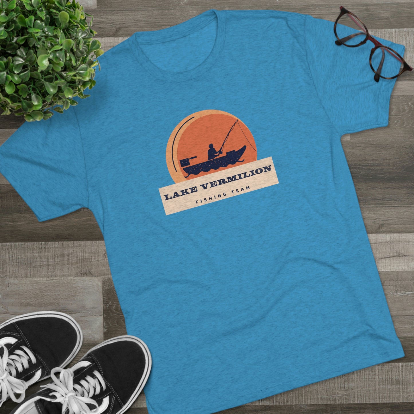 Fishin Team - Lake Vermilion - Unisex Tri-Blend Crew Tee