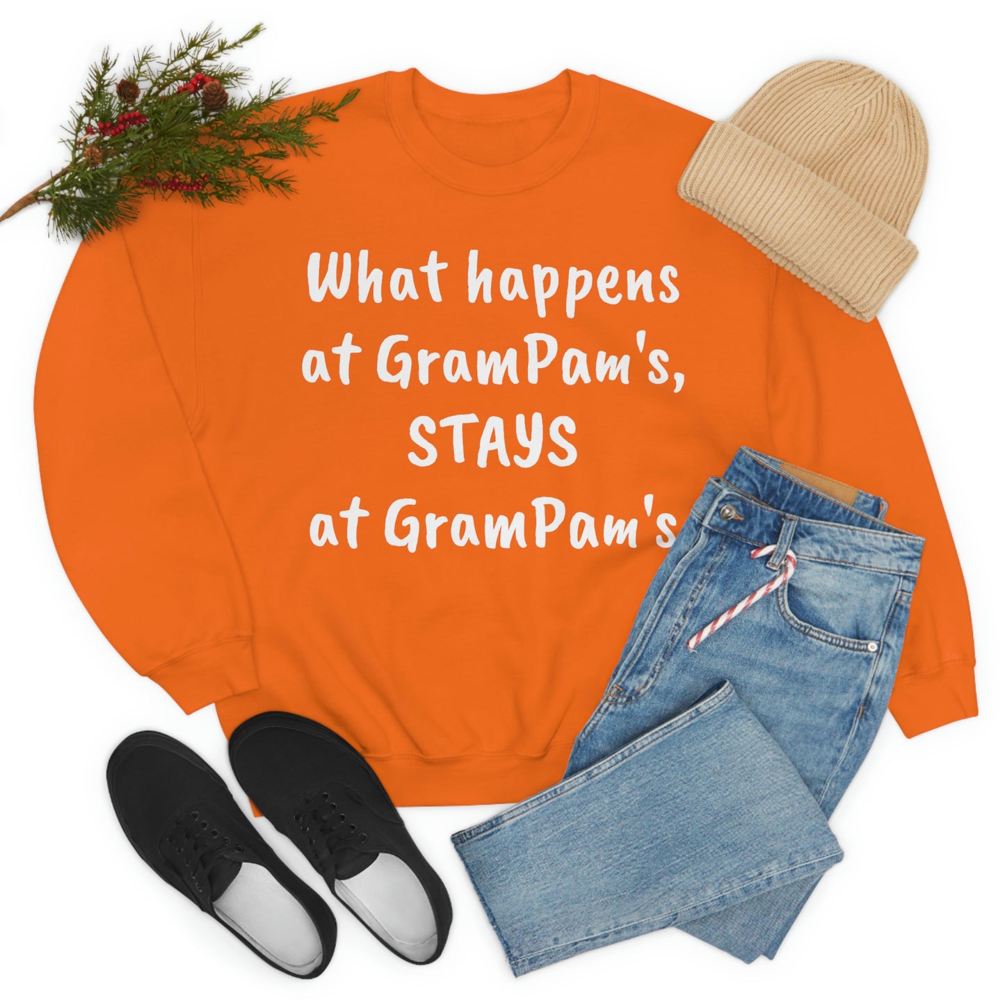 What happens at GramPam's, STAYS at GramPam's - Unisex Heavy Blend™ Crewneck Sweatshirt