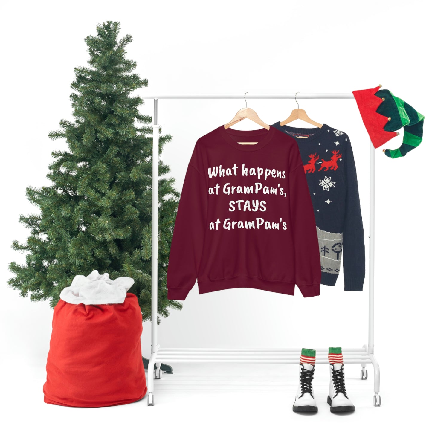 What happens at GramPam's, STAYS at GramPam's - Unisex Heavy Blend™ Crewneck Sweatshirt