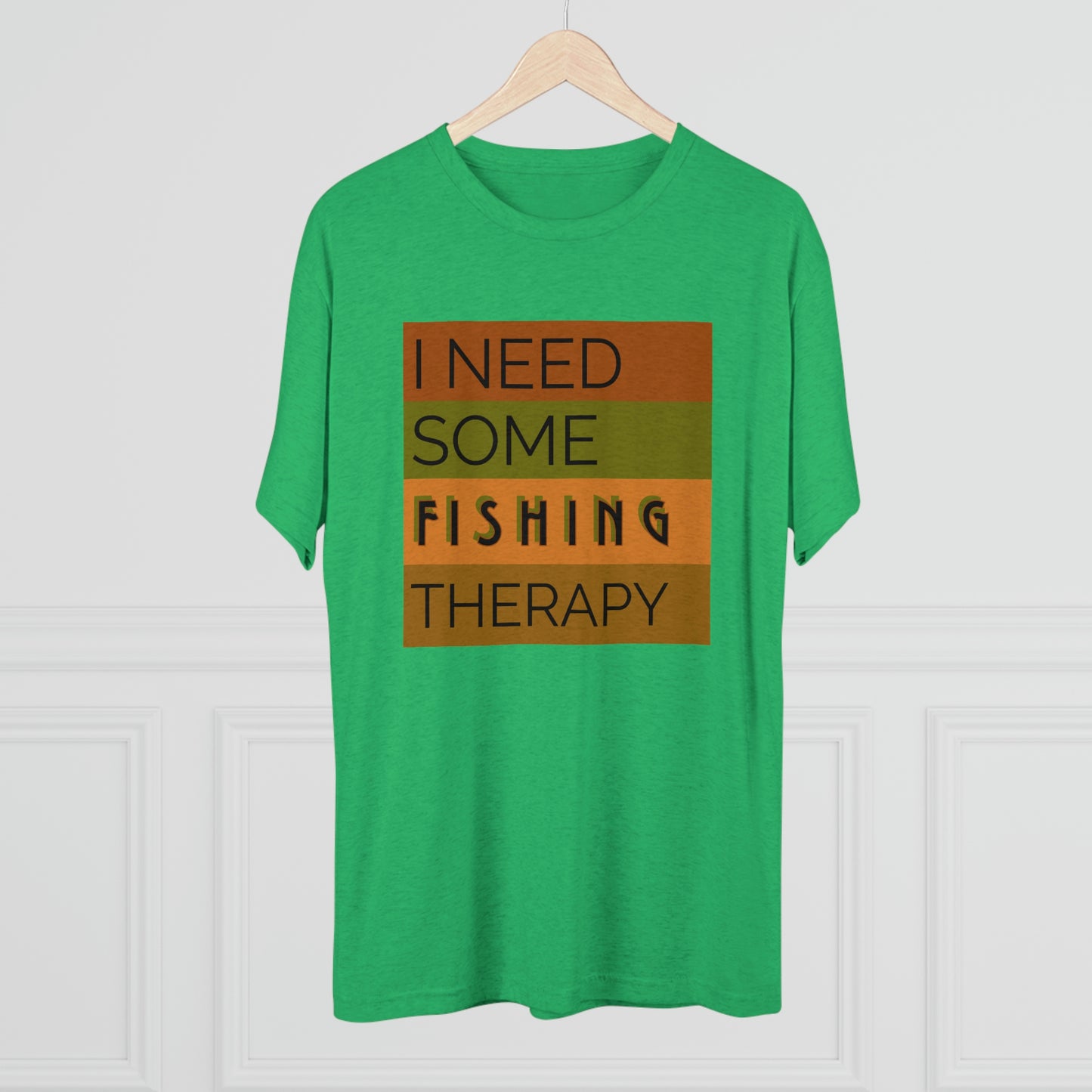 Fishing Therapy -  Unisex Tri-Blend Crew Tee