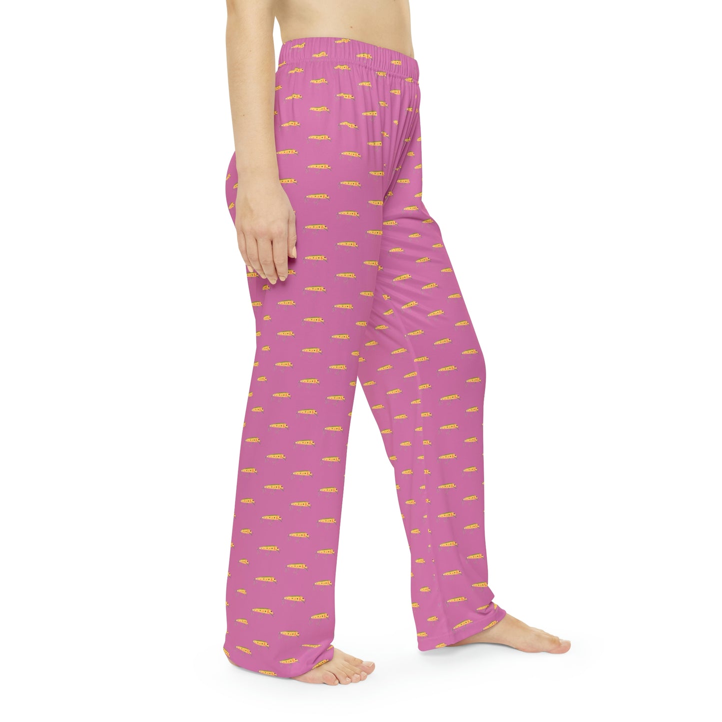Vintage Bait - Fishing Theme -  Bait - Women's Pajama Pants - Pink
