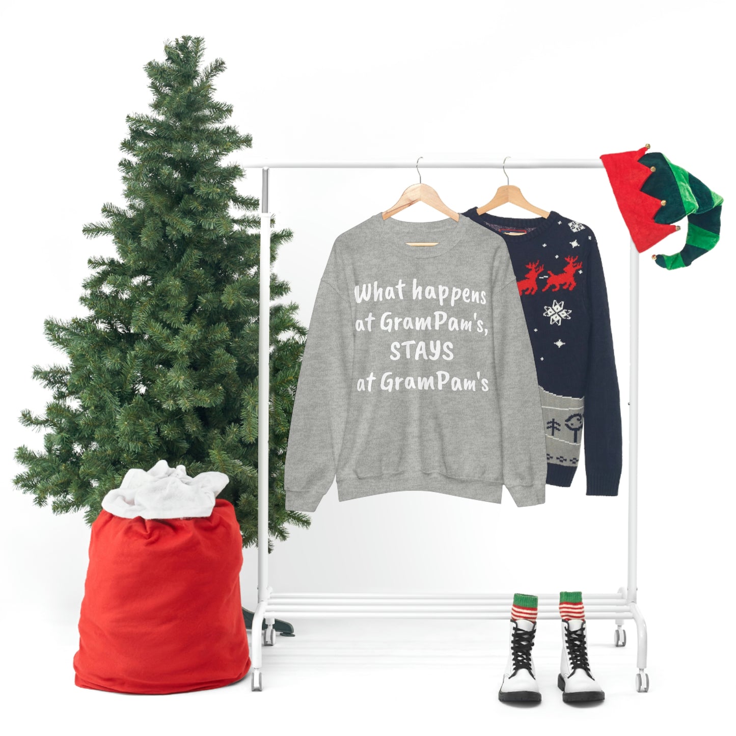 What happens at GramPam's, STAYS at GramPam's - Unisex Heavy Blend™ Crewneck Sweatshirt