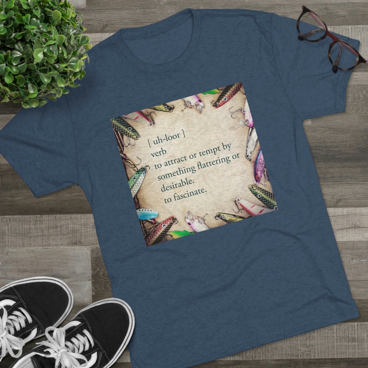 Allure - Bait - Fishing - Unisex Tri-Blend Crew Tee