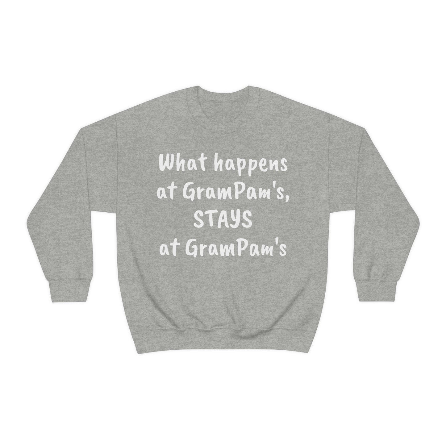 What happens at GramPam's, STAYS at GramPam's - Unisex Heavy Blend™ Crewneck Sweatshirt