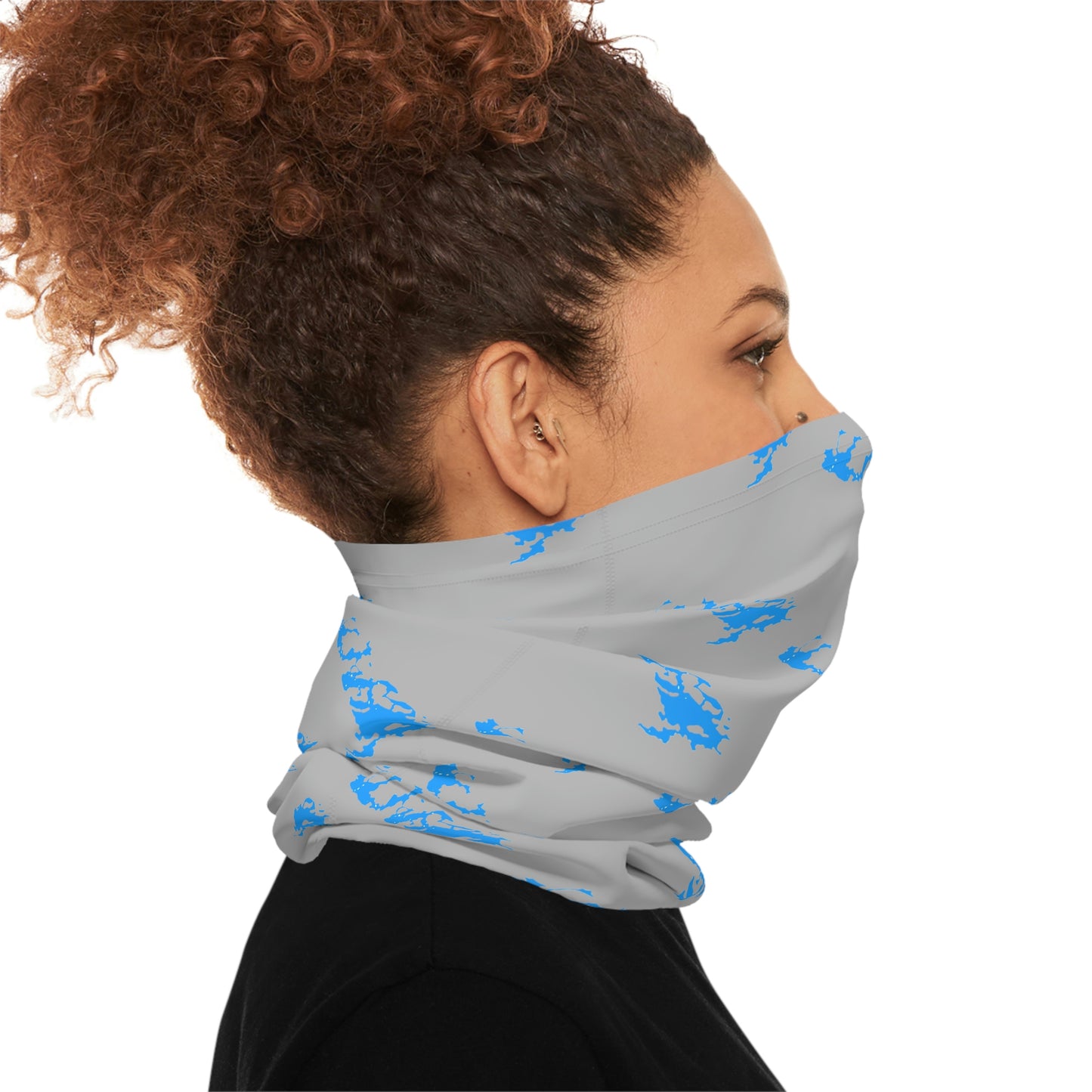 Summer Weather  - Lake Vermilion - MN - Pattern - Fishing / Boating Lightweight Neck Gaiter - Grey