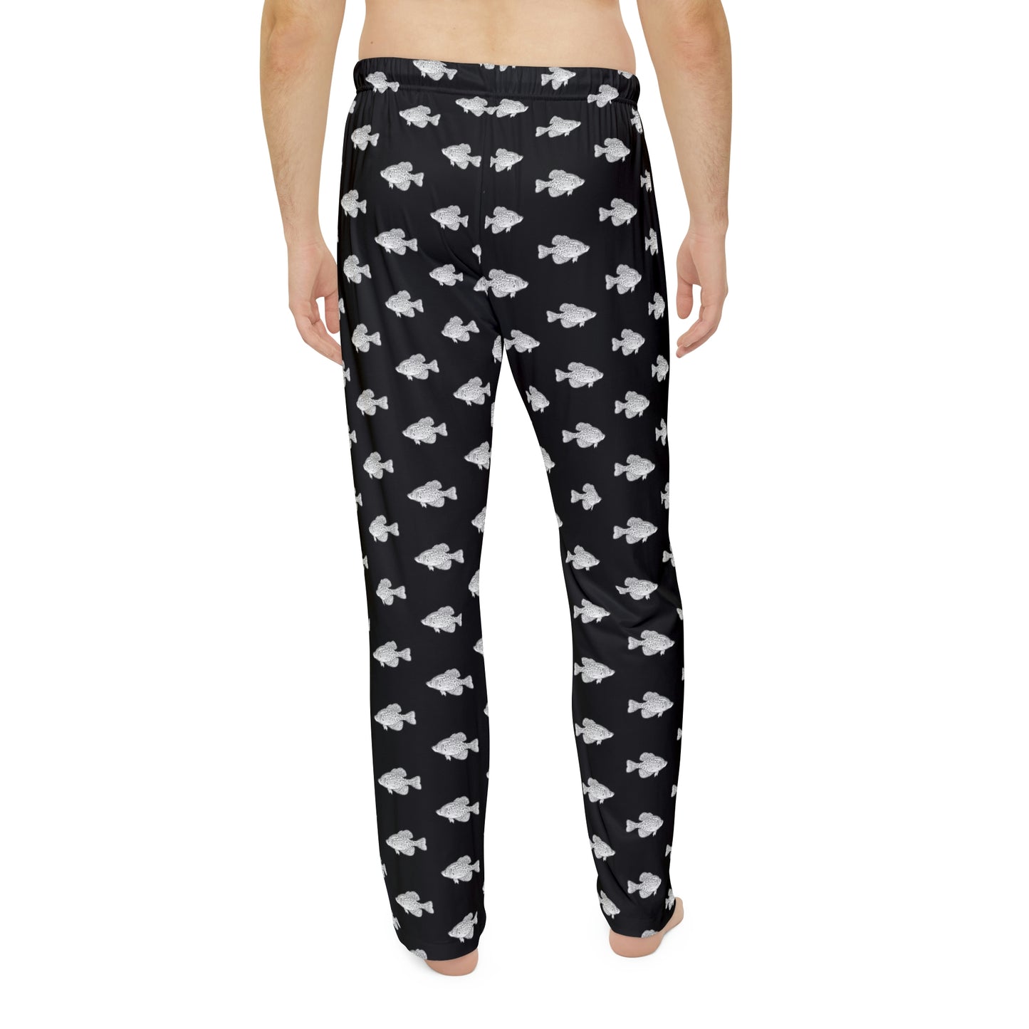 Crappie - Fishing Theme - Bait - Men's Pajama Pants - Black