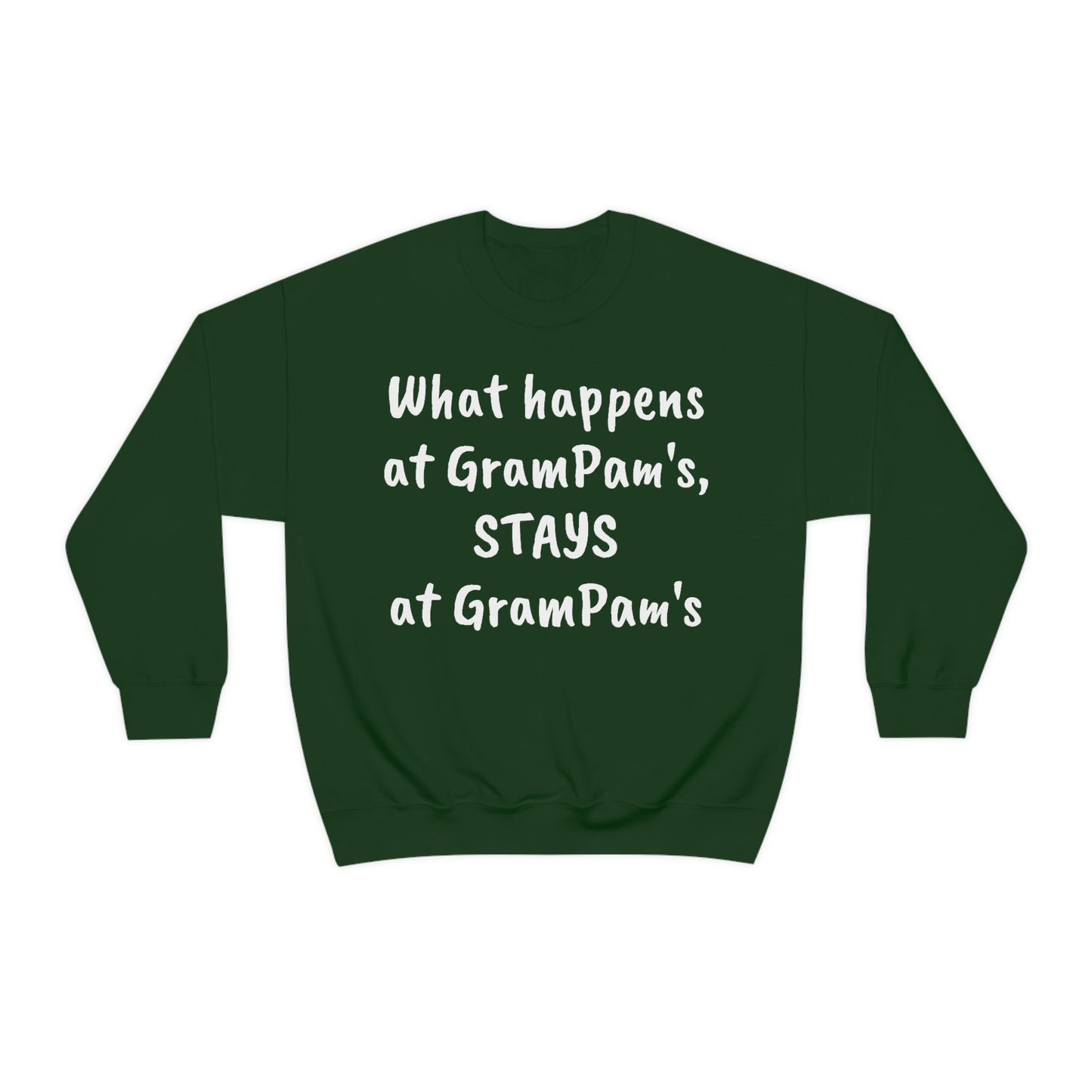 What happens at GramPam's, STAYS at GramPam's - Unisex Heavy Blend™ Crewneck Sweatshirt