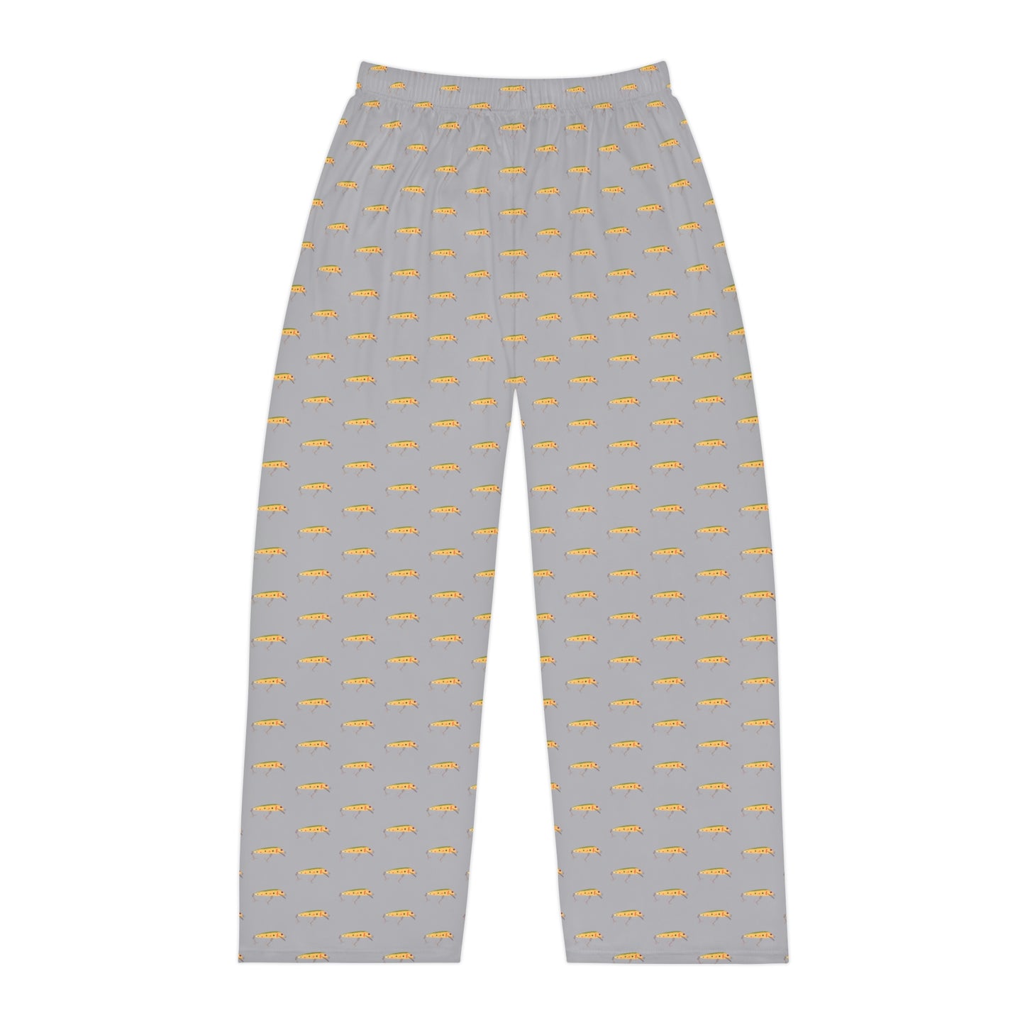 Vintage Bait - Fishing Theme - Bait - Men's Pajama Pants - Light Grey