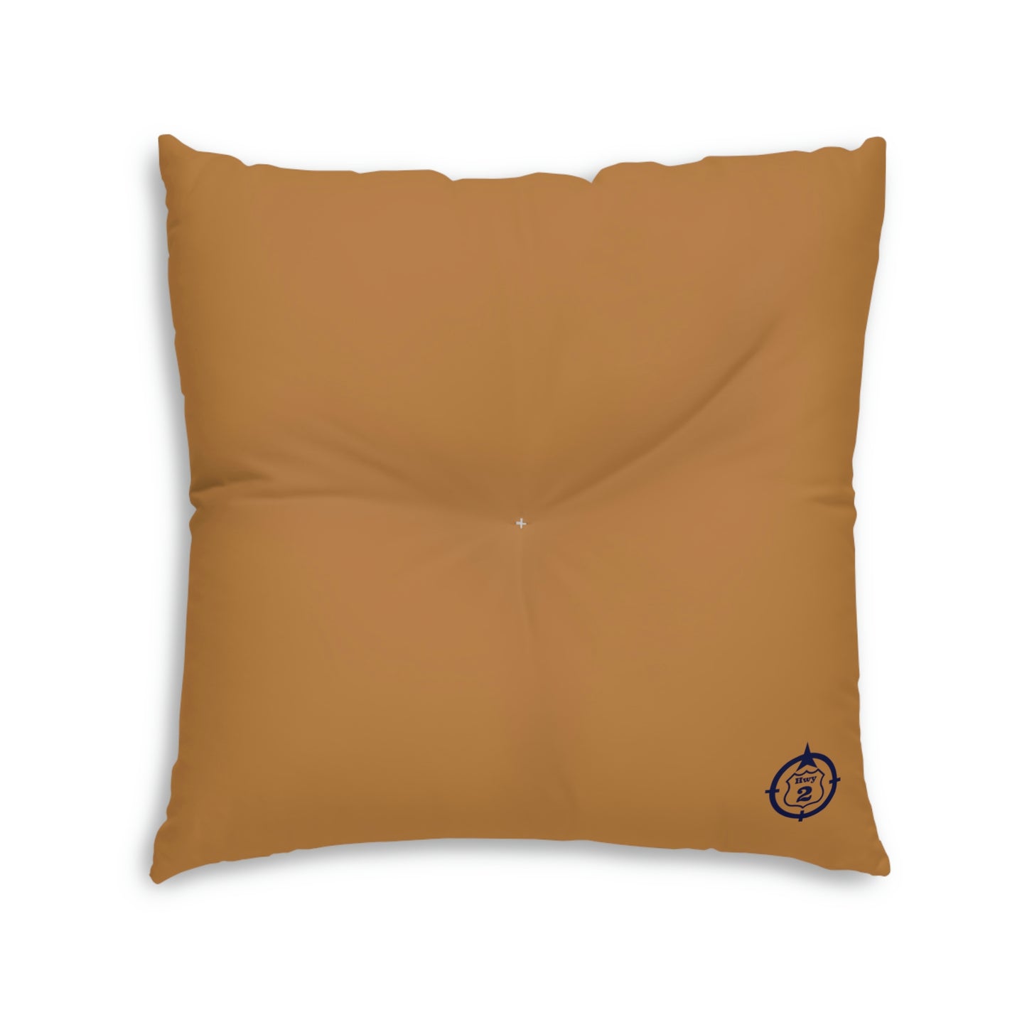 What Happens At The Cabin - BROWN - Tufted Floor Pillow, Square