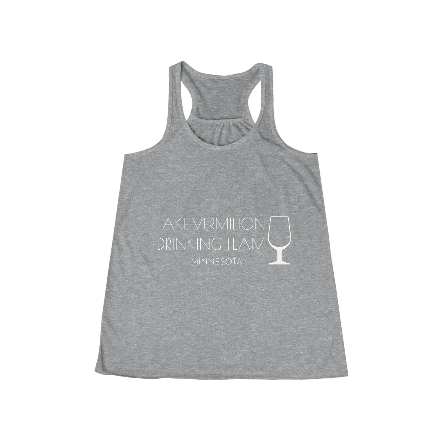 Lake Vermilion Drinkin Team - Wine - Women's Flowy Racerback Tank
