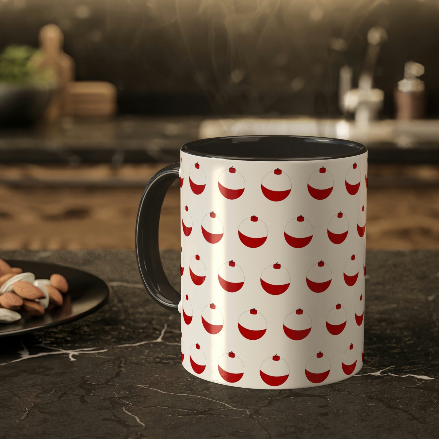 Traditional Red & White Bobber - Colorful Mugs, 11oz