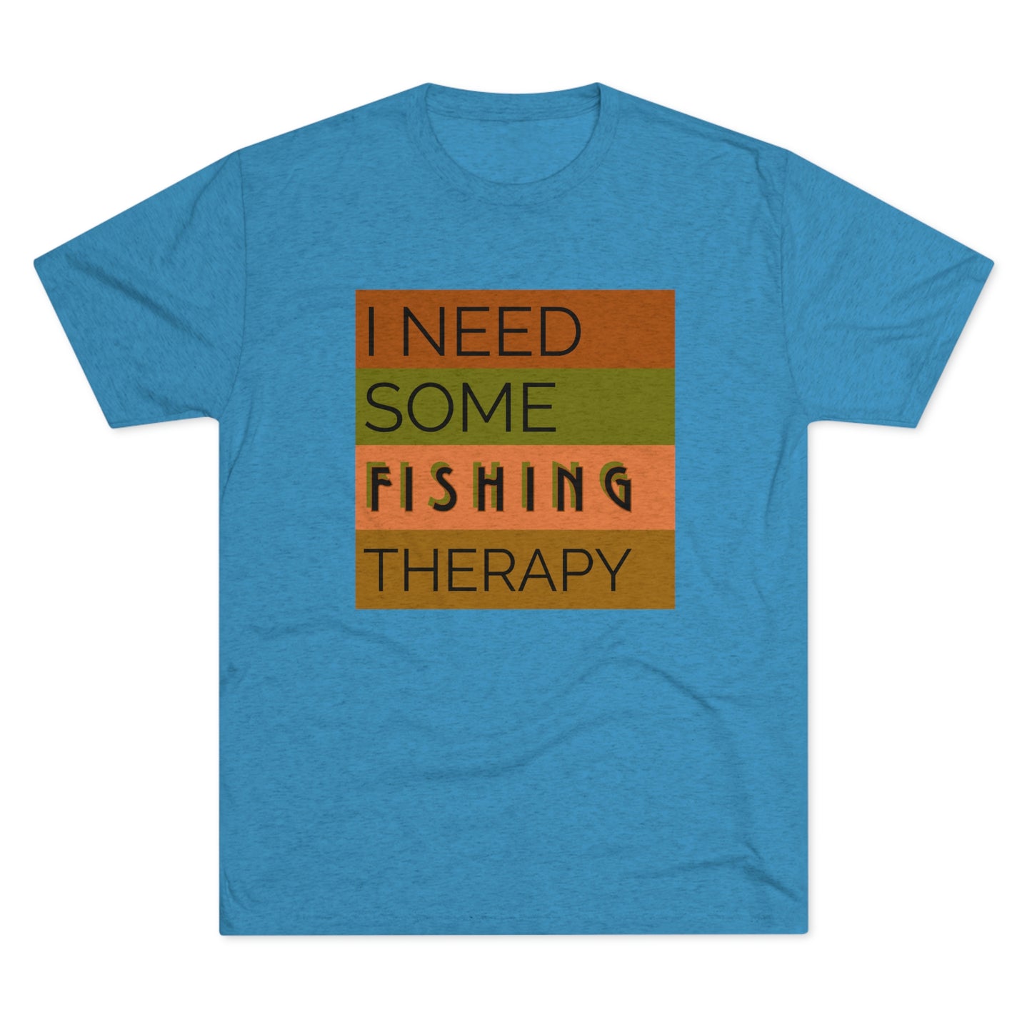 Fishing Therapy -  Unisex Tri-Blend Crew Tee