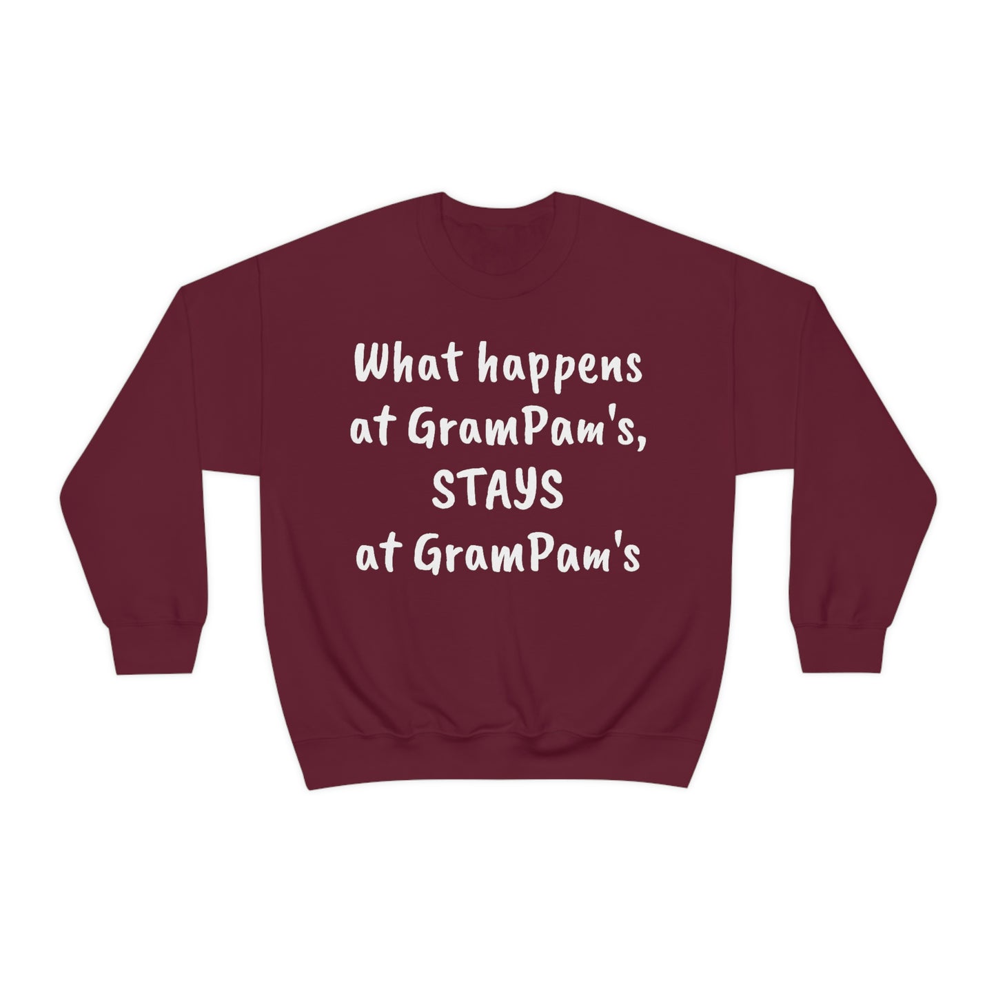 What happens at GramPam's, STAYS at GramPam's - Unisex Heavy Blend™ Crewneck Sweatshirt