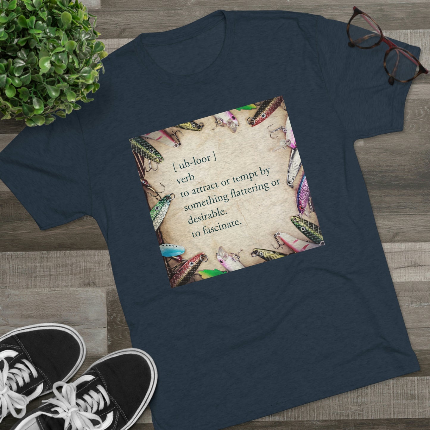Allure - Bait - Fishing - Unisex Tri-Blend Crew Tee