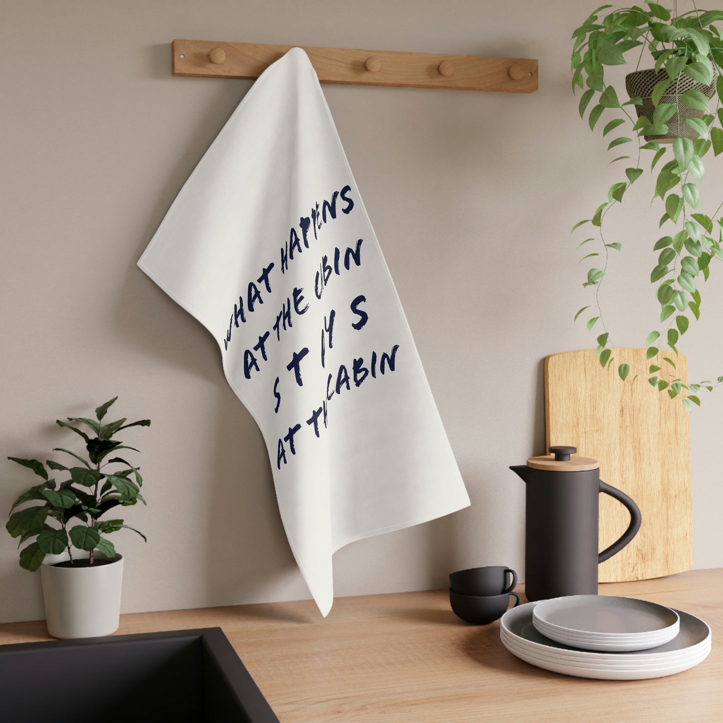What Happens At The Cabin - Kitchen Towel