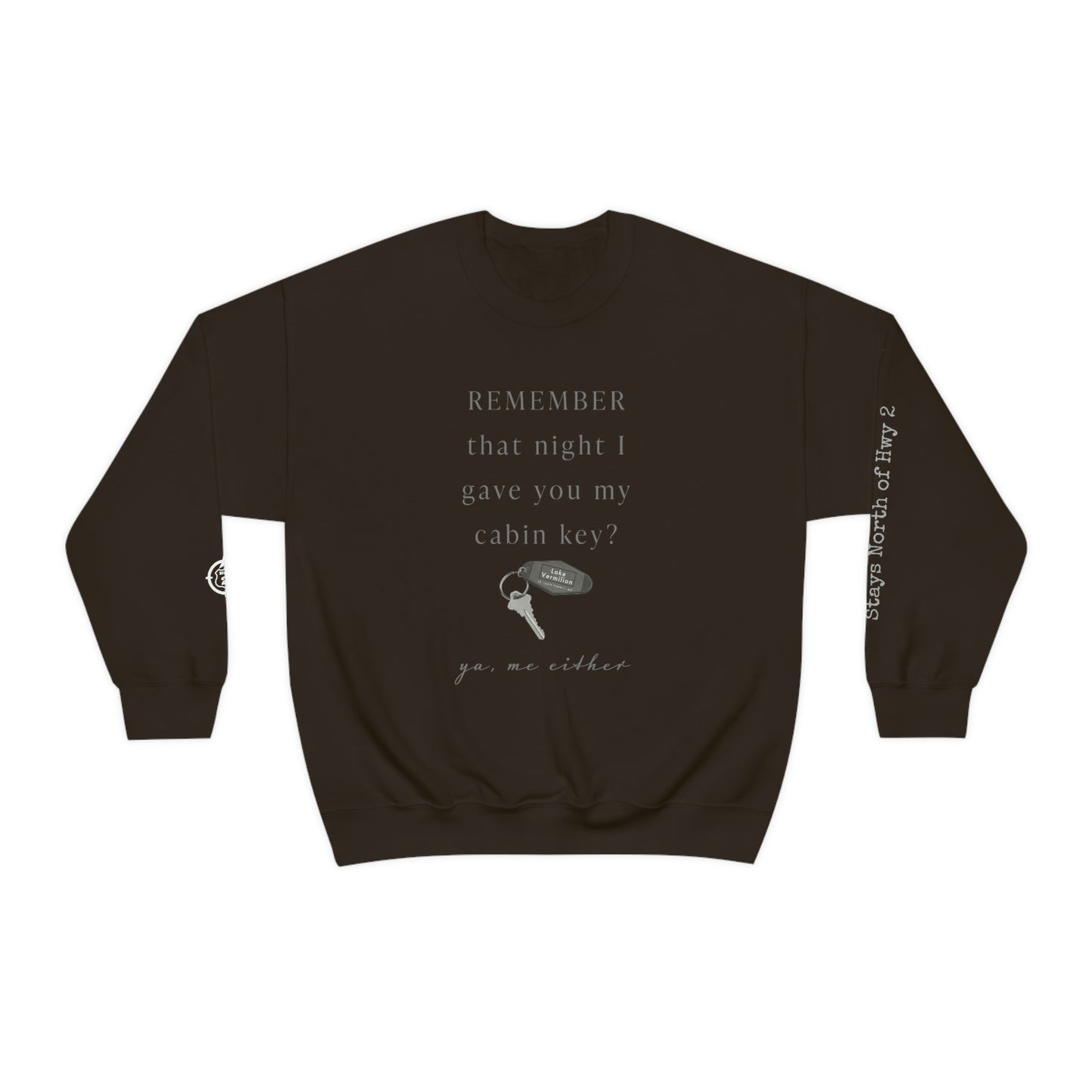Remember That Night - Cabin Key - Lake Vermilion - North of Hwy 2 - Unisex Heavy Blend™ Crewneck Sweatshirt