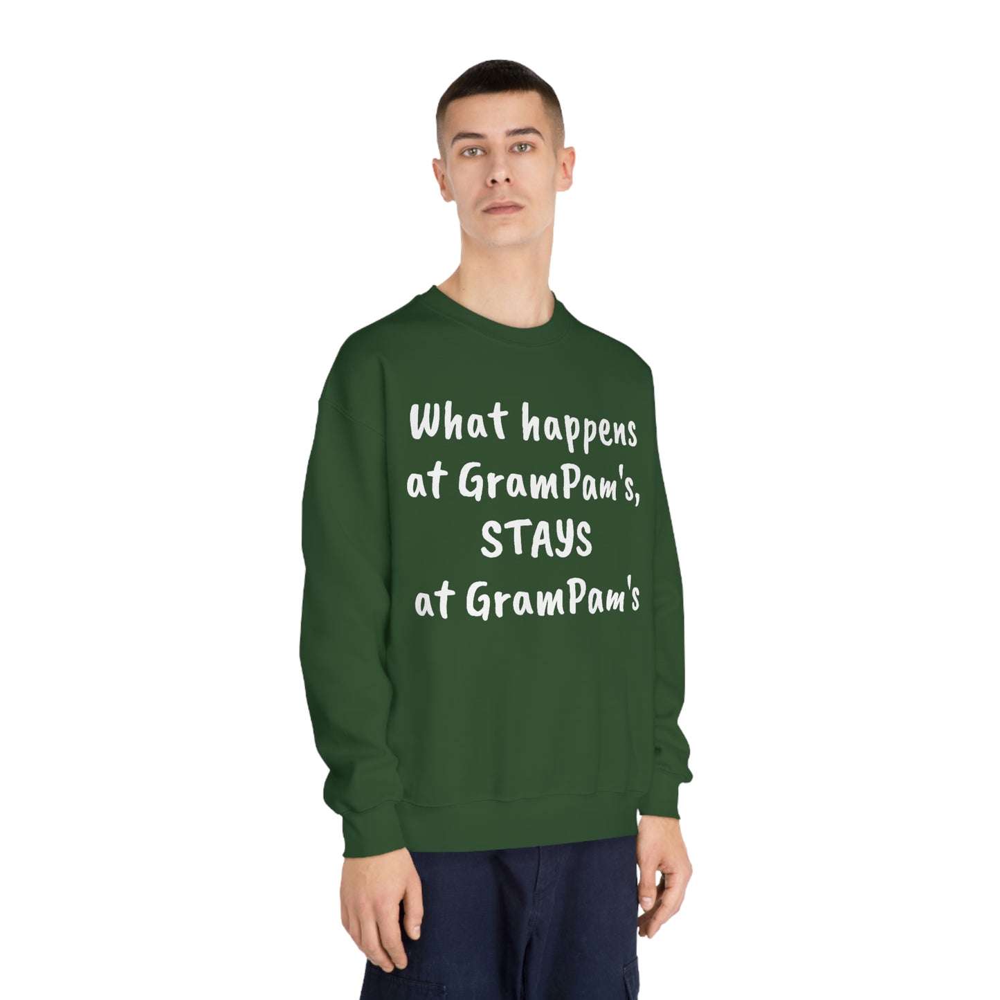 What Happens At GramPam's - Unisex DryBlend® Crewneck Sweatshirt