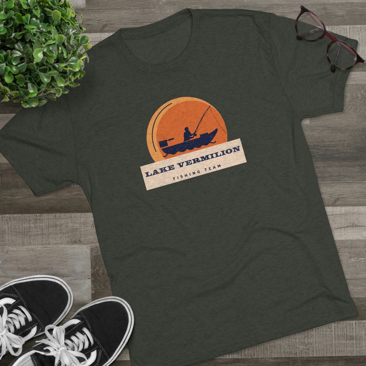Fishin Team - Lake Vermilion - Unisex Tri-Blend Crew Tee