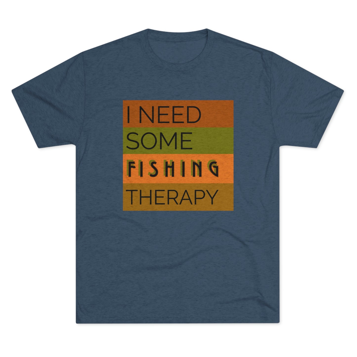 Fishing Therapy -  Unisex Tri-Blend Crew Tee