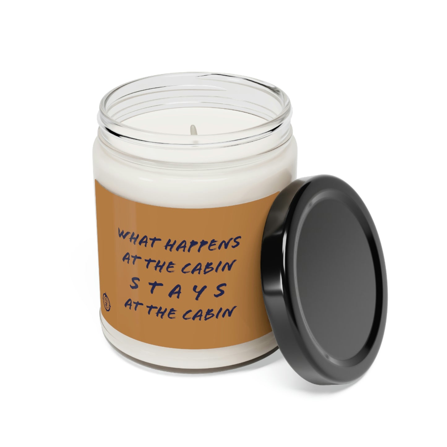 What Happens At The Cabin - Tan/Brown - Scented Soy Candle, 9oz