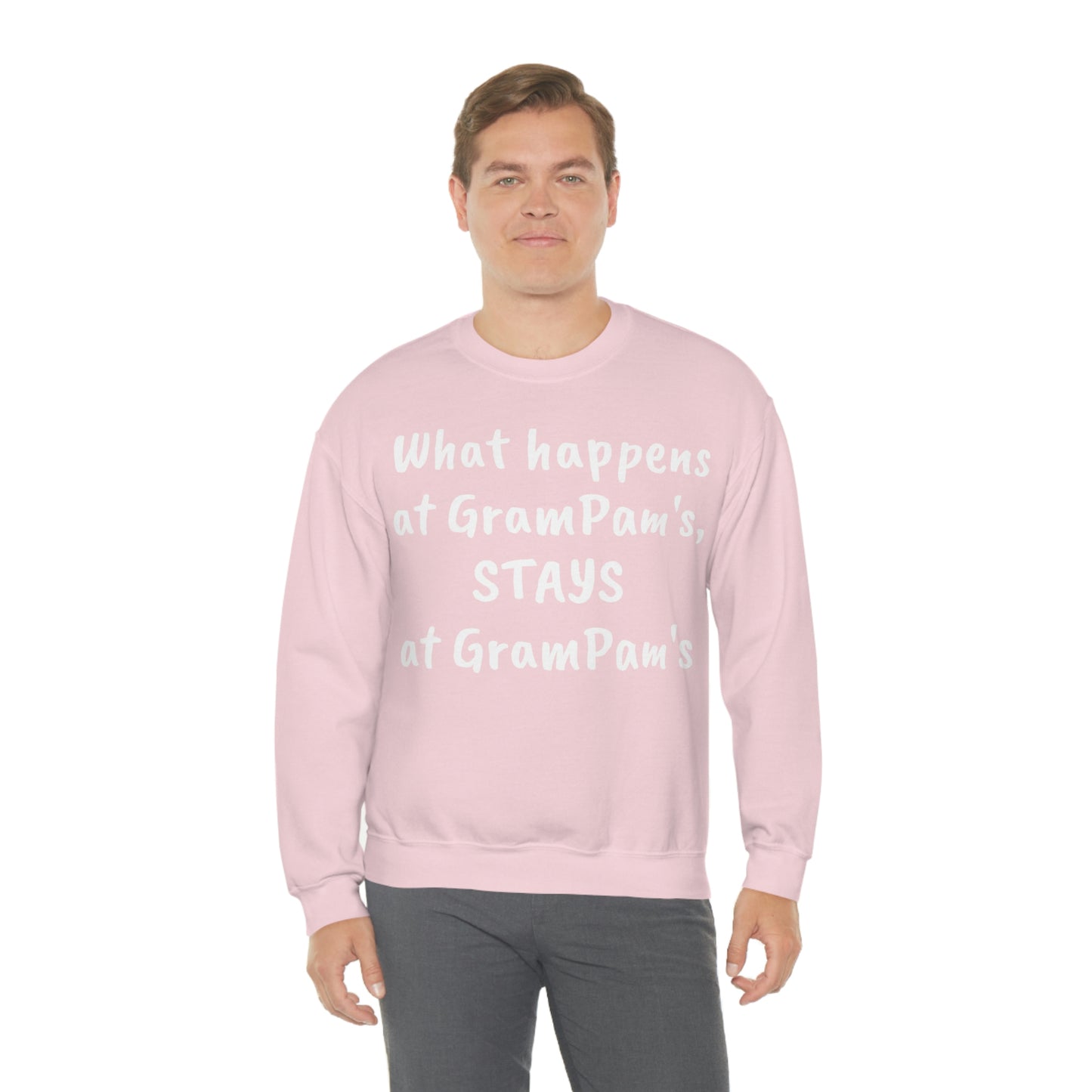 What happens at GramPam's, STAYS at GramPam's - Unisex Heavy Blend™ Crewneck Sweatshirt