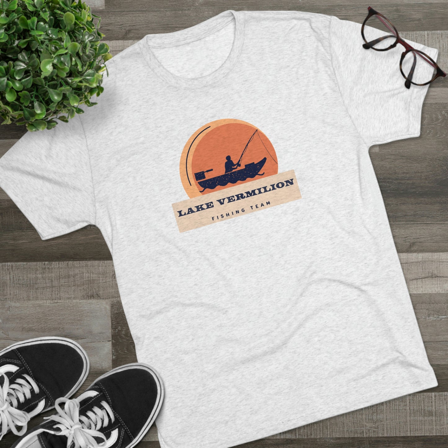 Fishin Team - Lake Vermilion - Unisex Tri-Blend Crew Tee