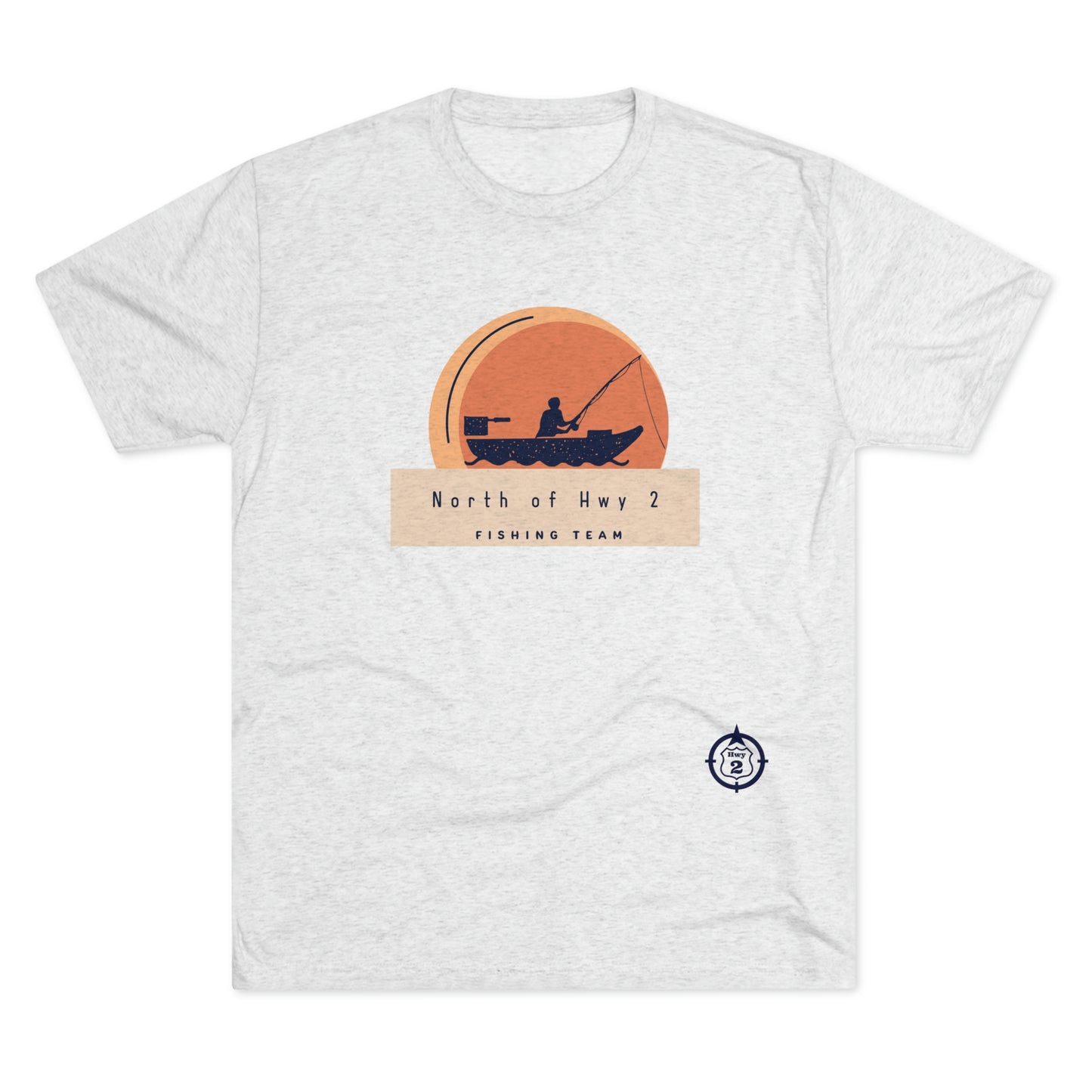North of Hwy 2 - Sunset Graphic - Unisex Tri-Blend Crew Tee