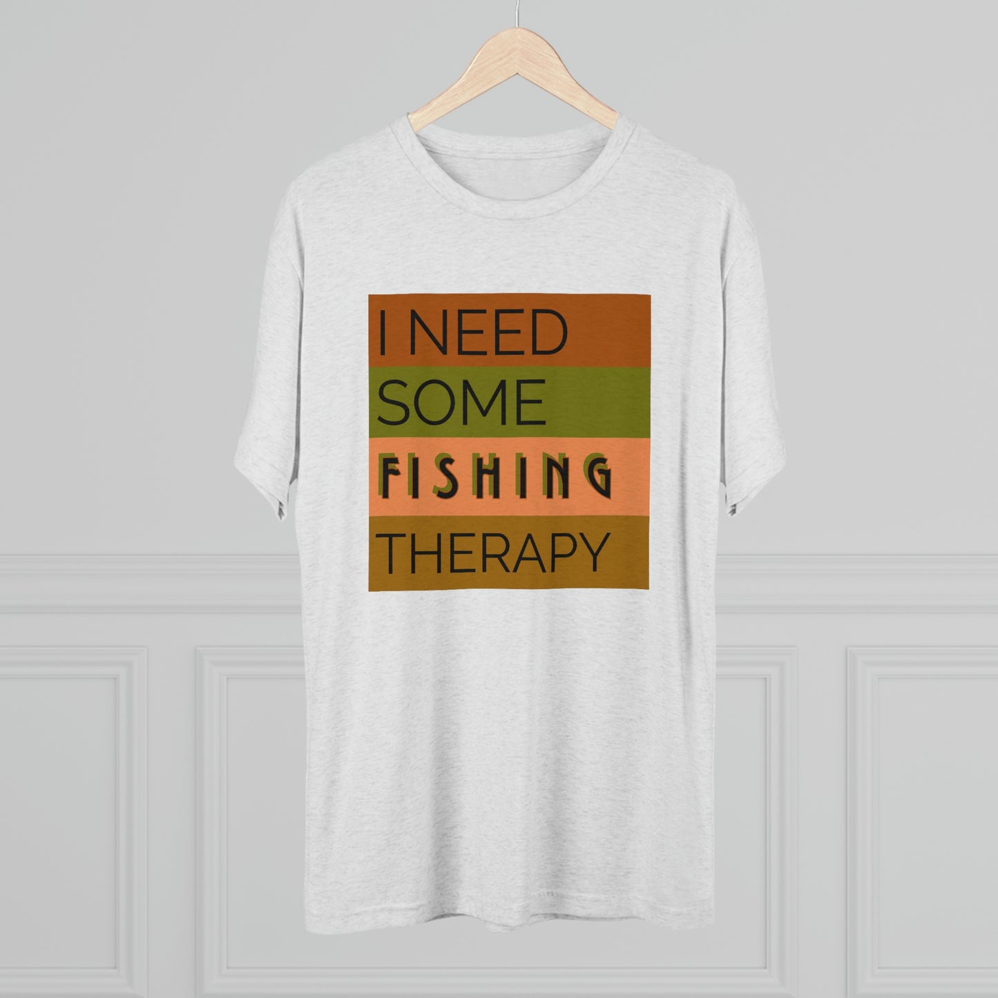 Fishing Therapy -  Unisex Tri-Blend Crew Tee