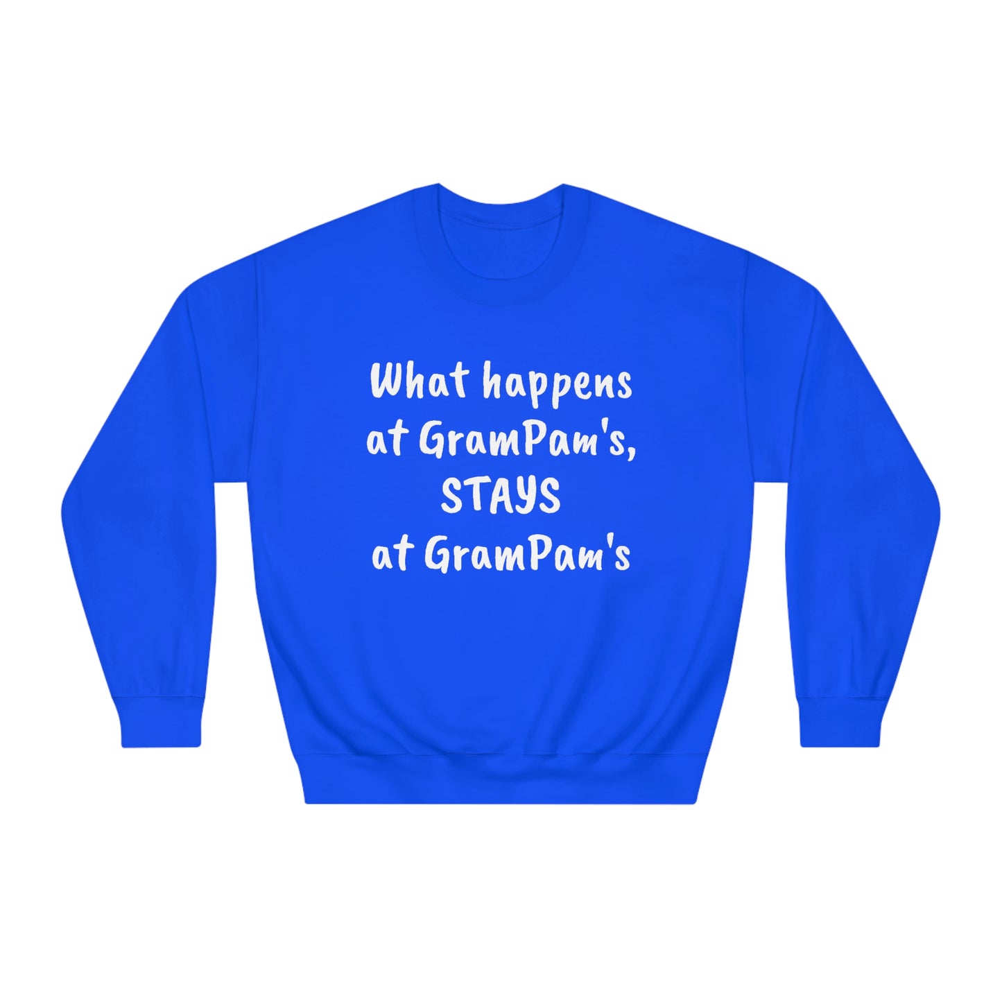 What Happens At GramPam's - Unisex DryBlend® Crewneck Sweatshirt