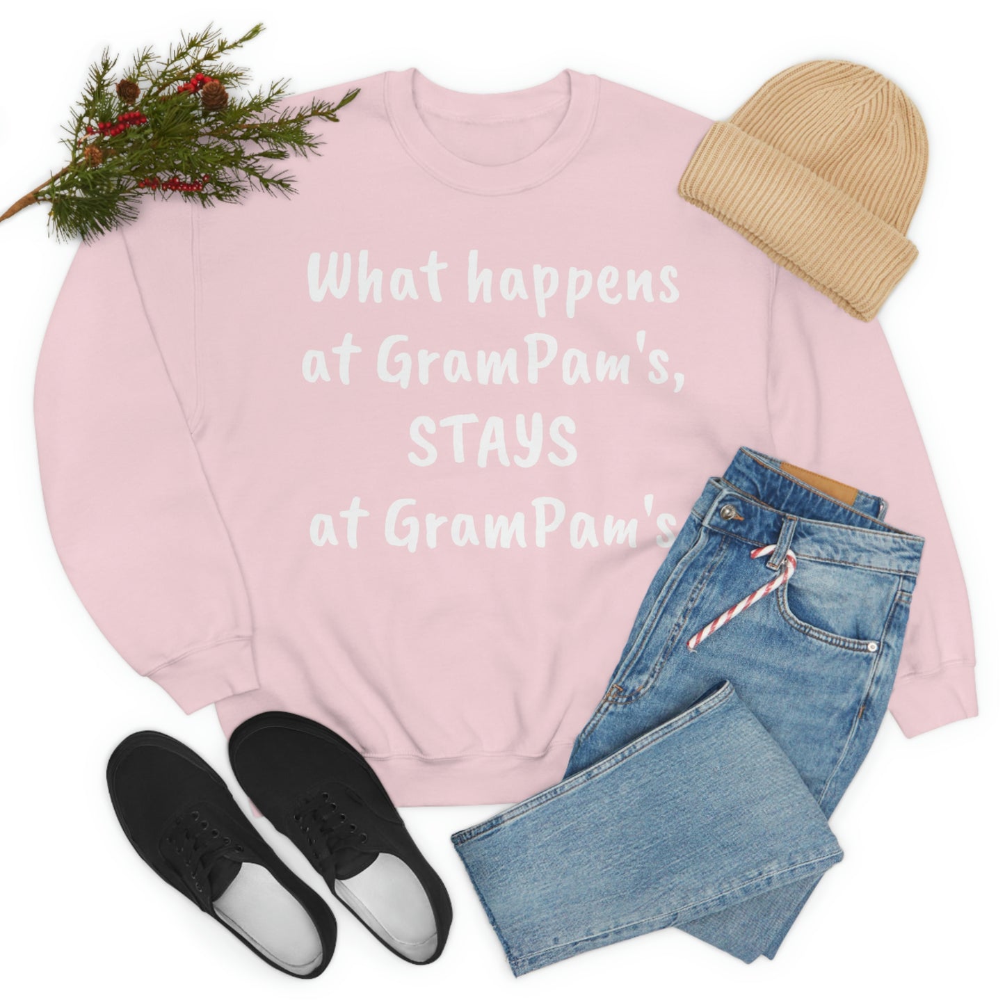 What happens at GramPam's, STAYS at GramPam's - Unisex Heavy Blend™ Crewneck Sweatshirt
