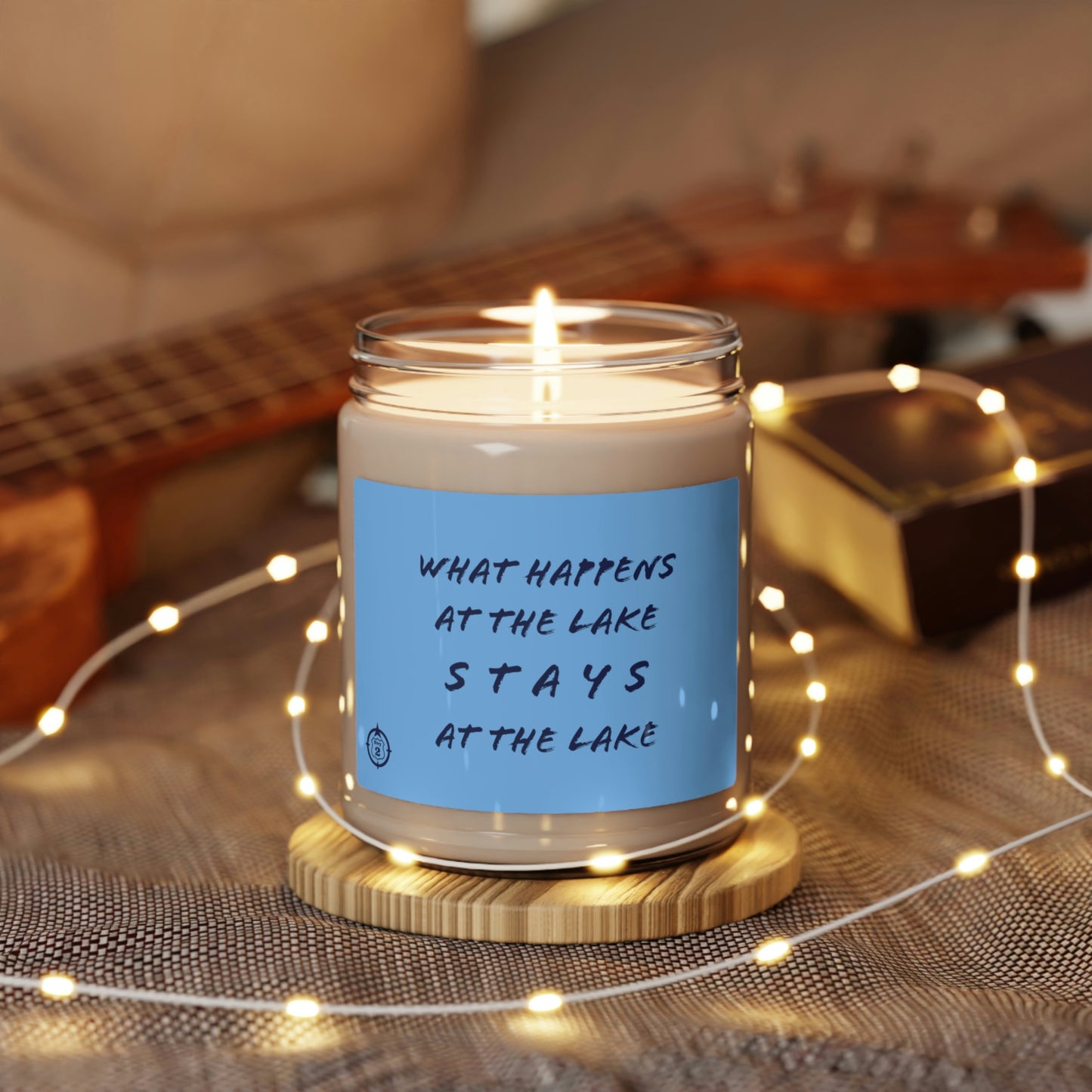 What Happens At The Lake  - Light Blue - Scented Soy Candle, 9oz