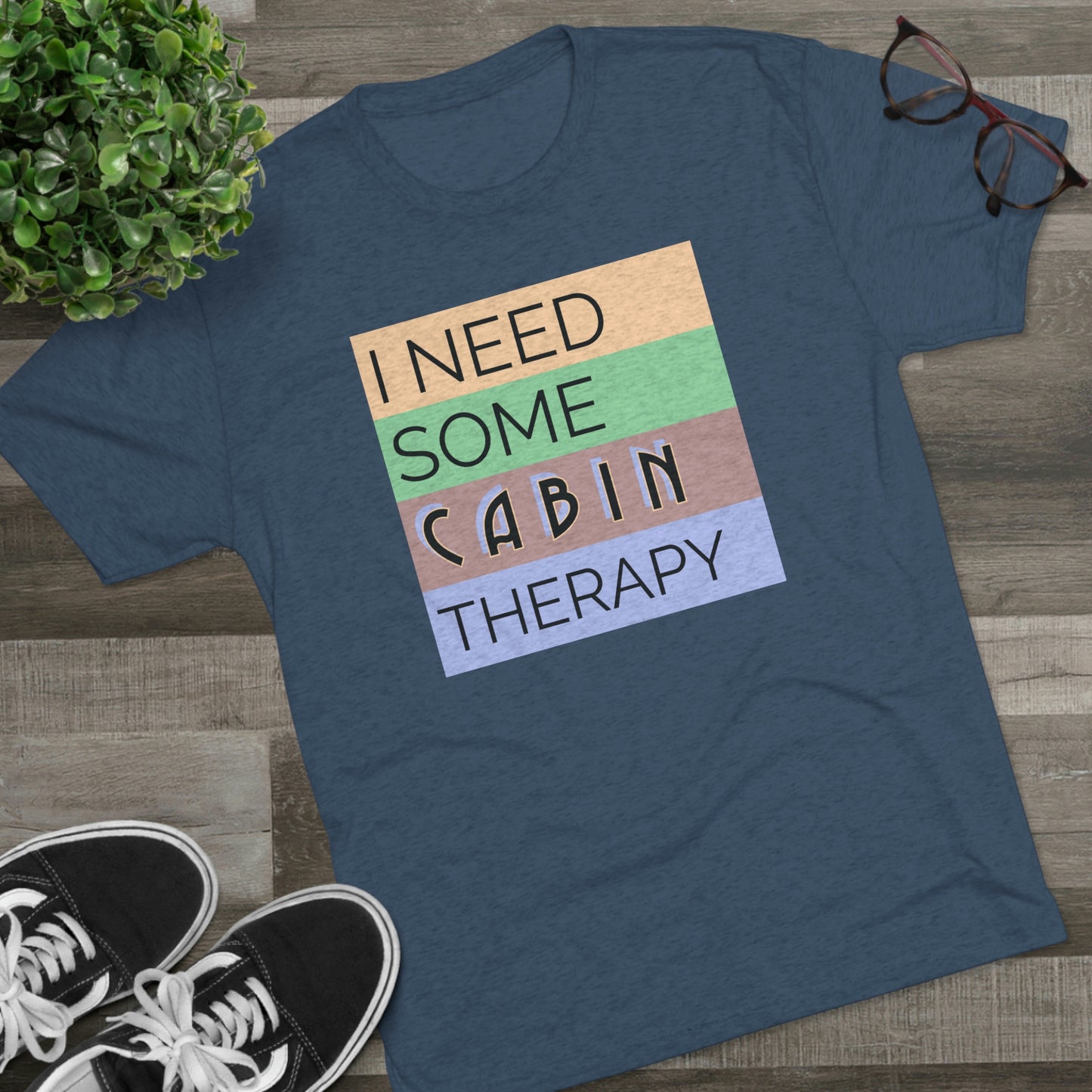 Cabin Therapy -  Unisex Tri-Blend Crew Tee