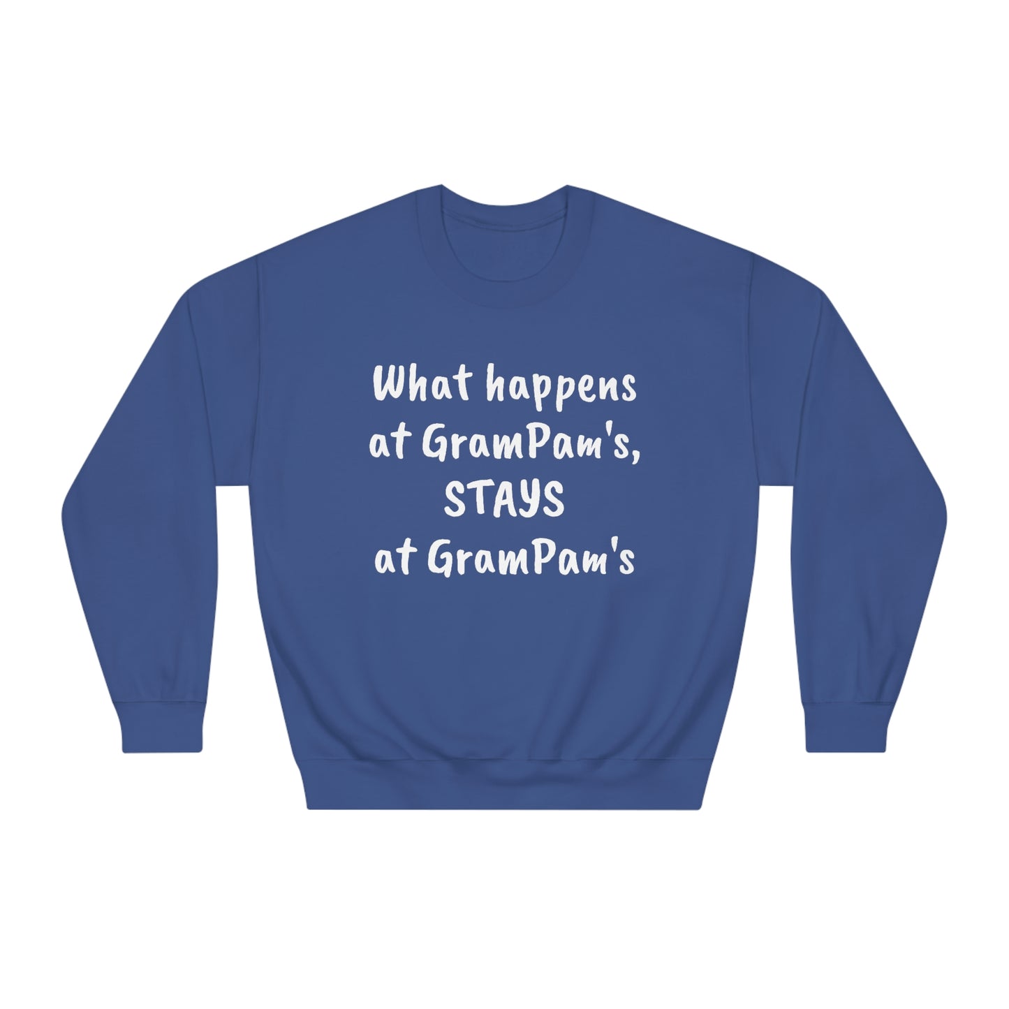 What Happens At GramPam's - Unisex DryBlend® Crewneck Sweatshirt