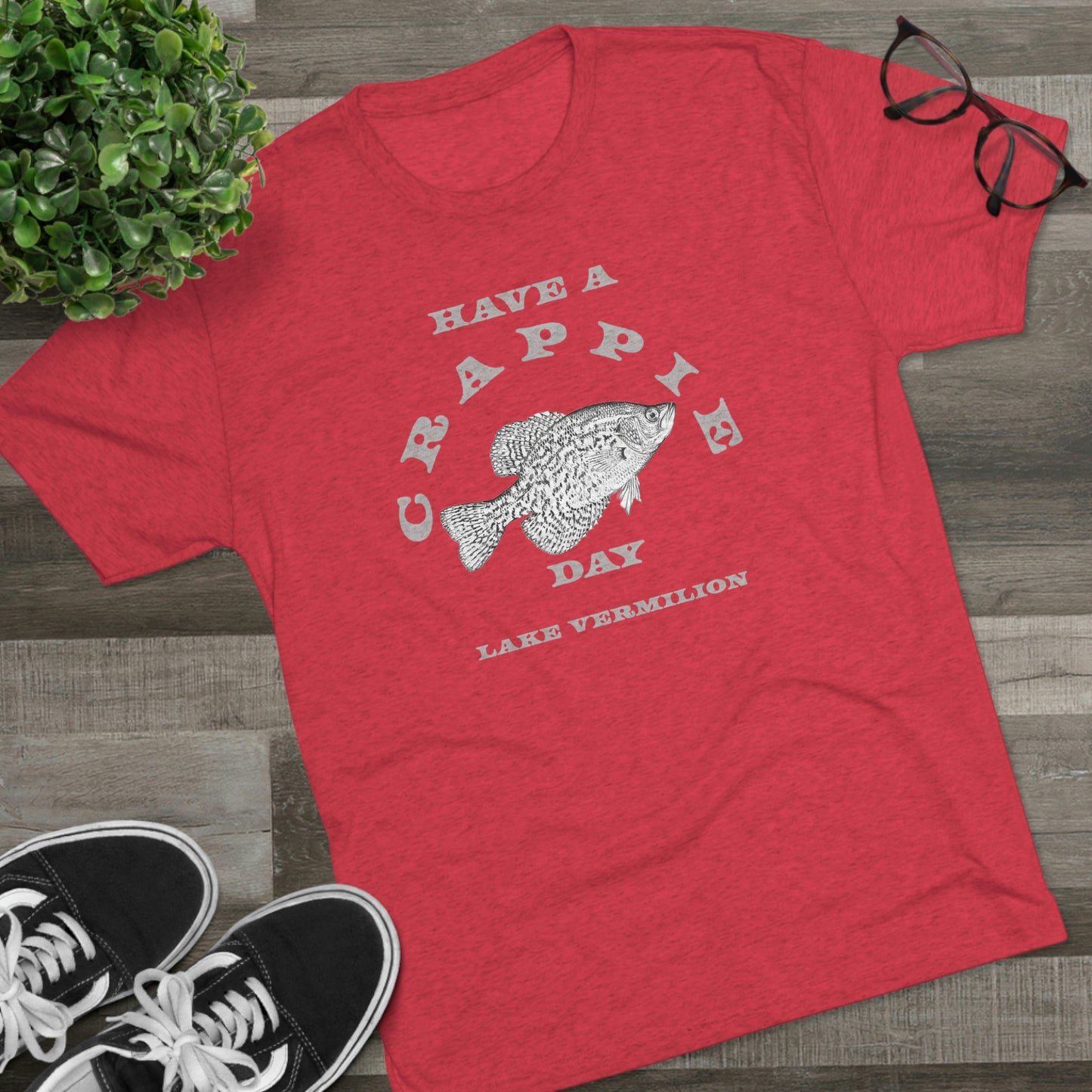 Crappie Day - Lake Vermilion - Light Graphic - Unisex Tri-Blend Crew Tee