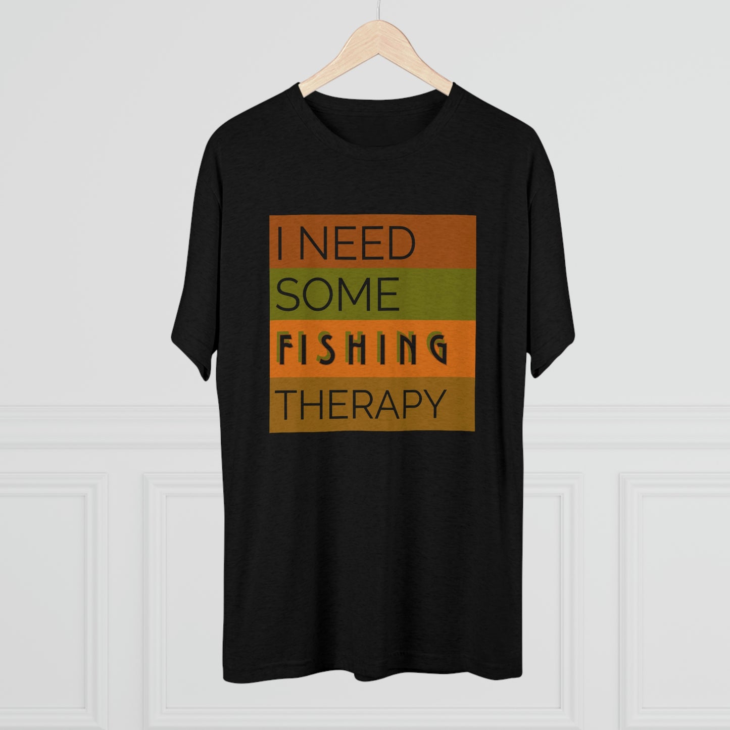 Fishing Therapy -  Unisex Tri-Blend Crew Tee
