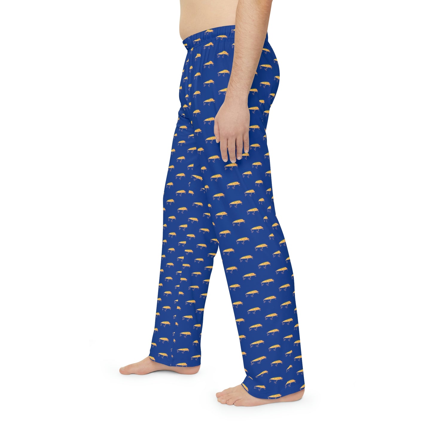 Vintage Bait - Fishing Theme - Bait - Men's Pajama Pants - Dark Blue