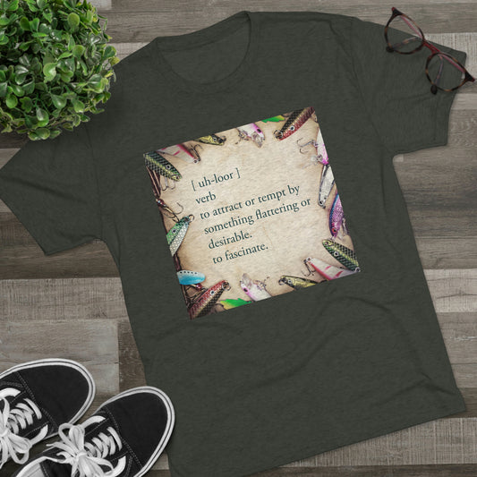 Allure - Bait - Fishing - Unisex Tri-Blend Crew Tee