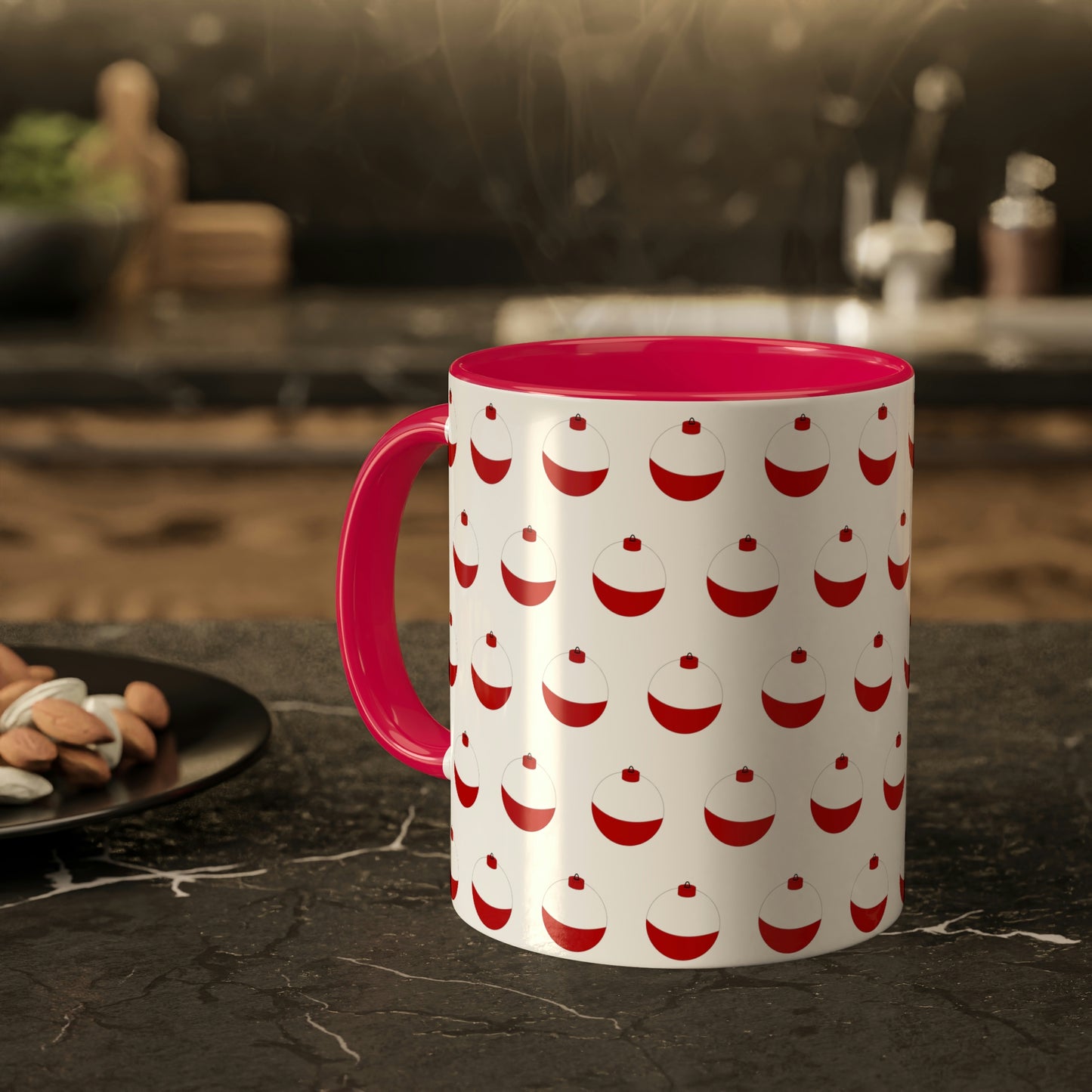Traditional Red & White Bobber - Colorful Mugs, 11oz