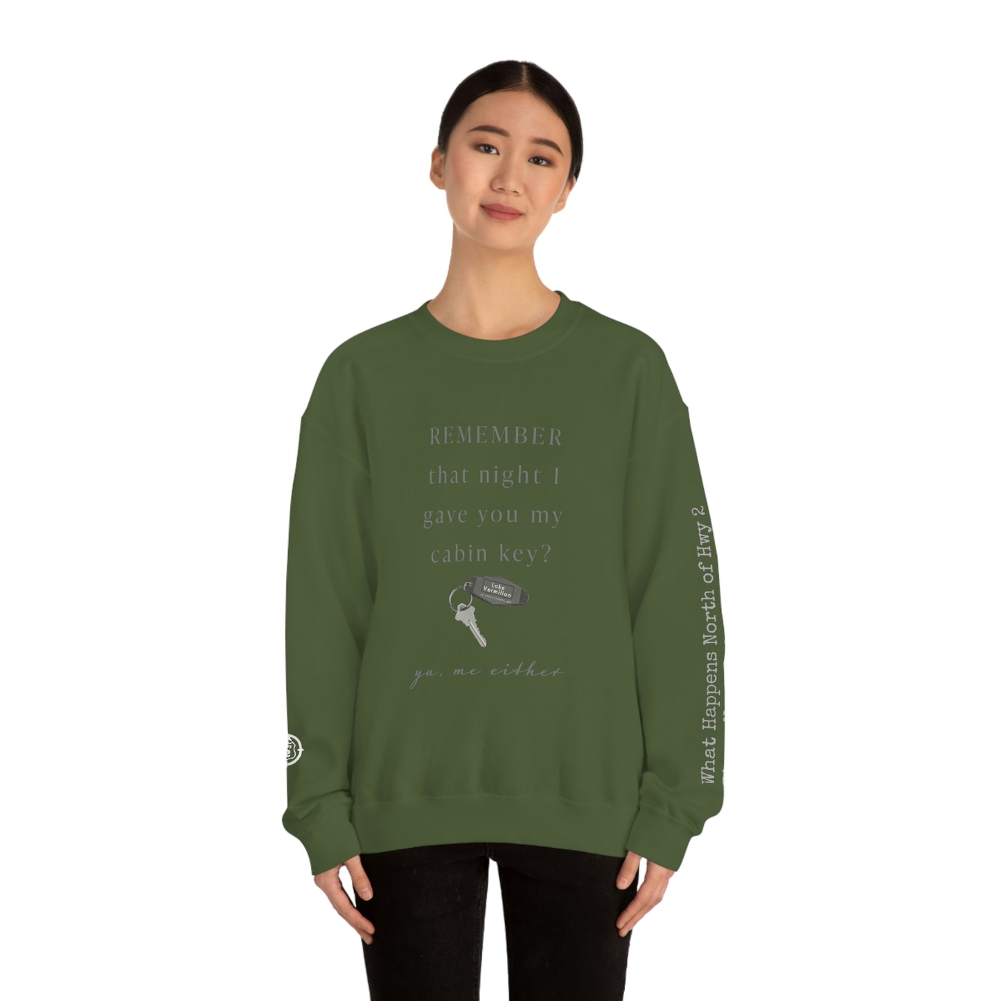 Remember That Night - Cabin Key - Lake Vermilion - North of Hwy 2 - Unisex Heavy Blend™ Crewneck Sweatshirt