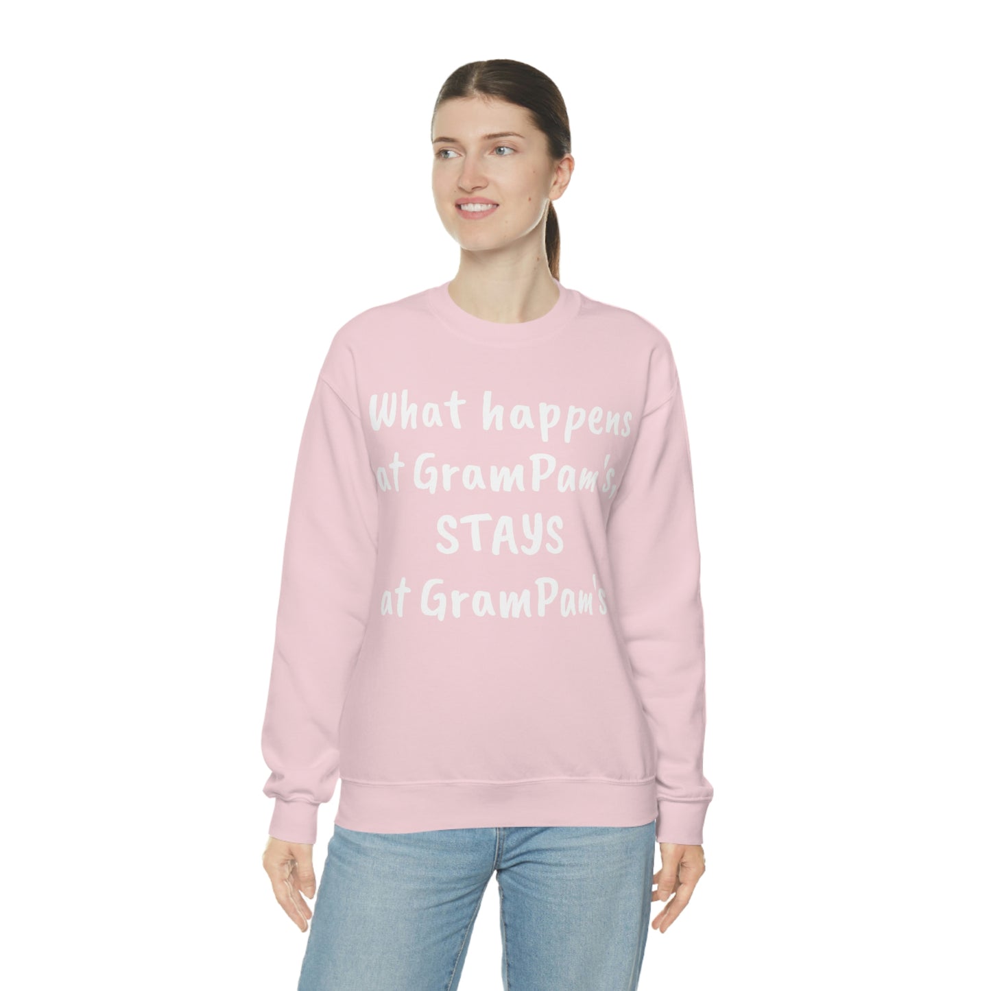 What happens at GramPam's, STAYS at GramPam's - Unisex Heavy Blend™ Crewneck Sweatshirt