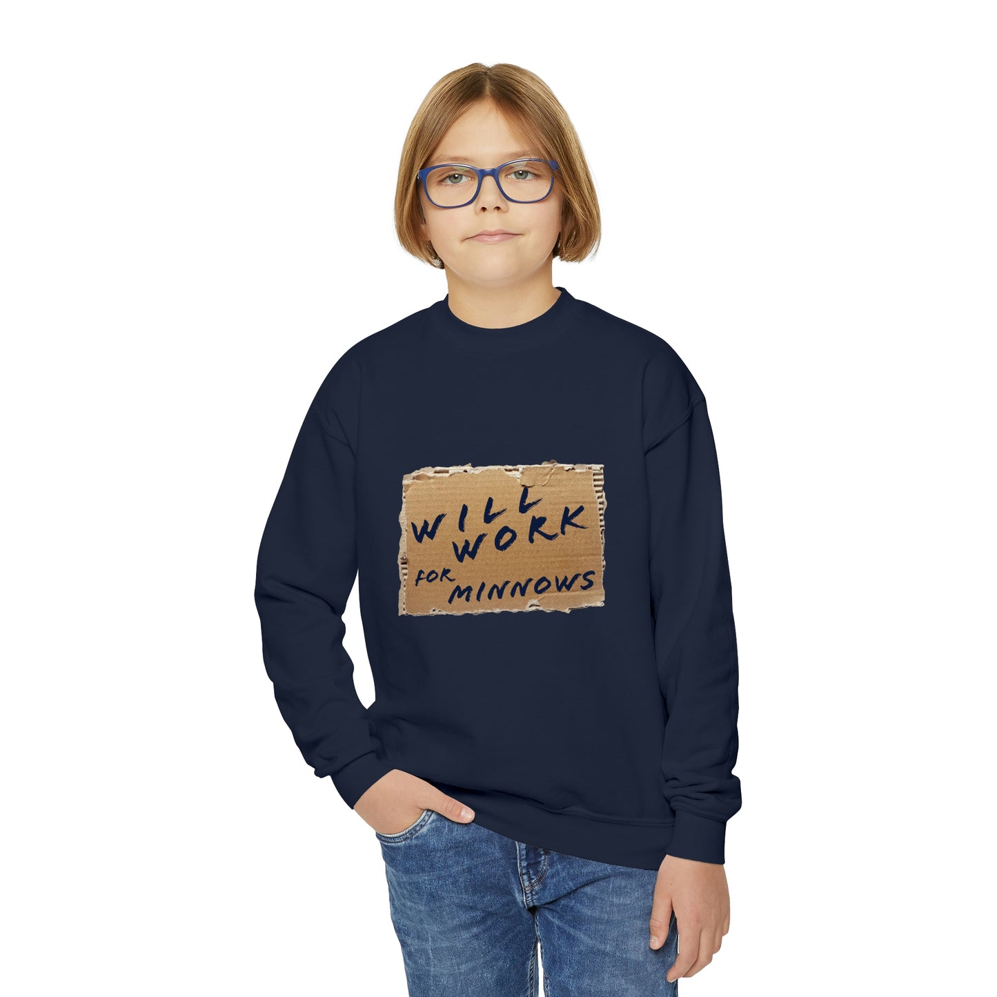 Will Work For Minnows - Toddler & Youth  Sweatshirt