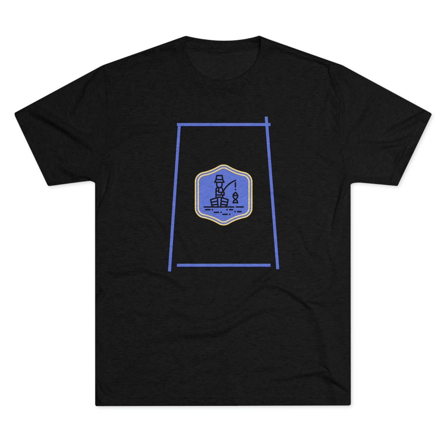 Fishing Therapy - Blue Accents - Lake Vermilion - Unisex Tri-Blend Crew Tee