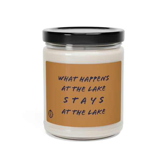 What Happens At The Lake  - Tan/Brown - Scented Soy Candle, 9oz