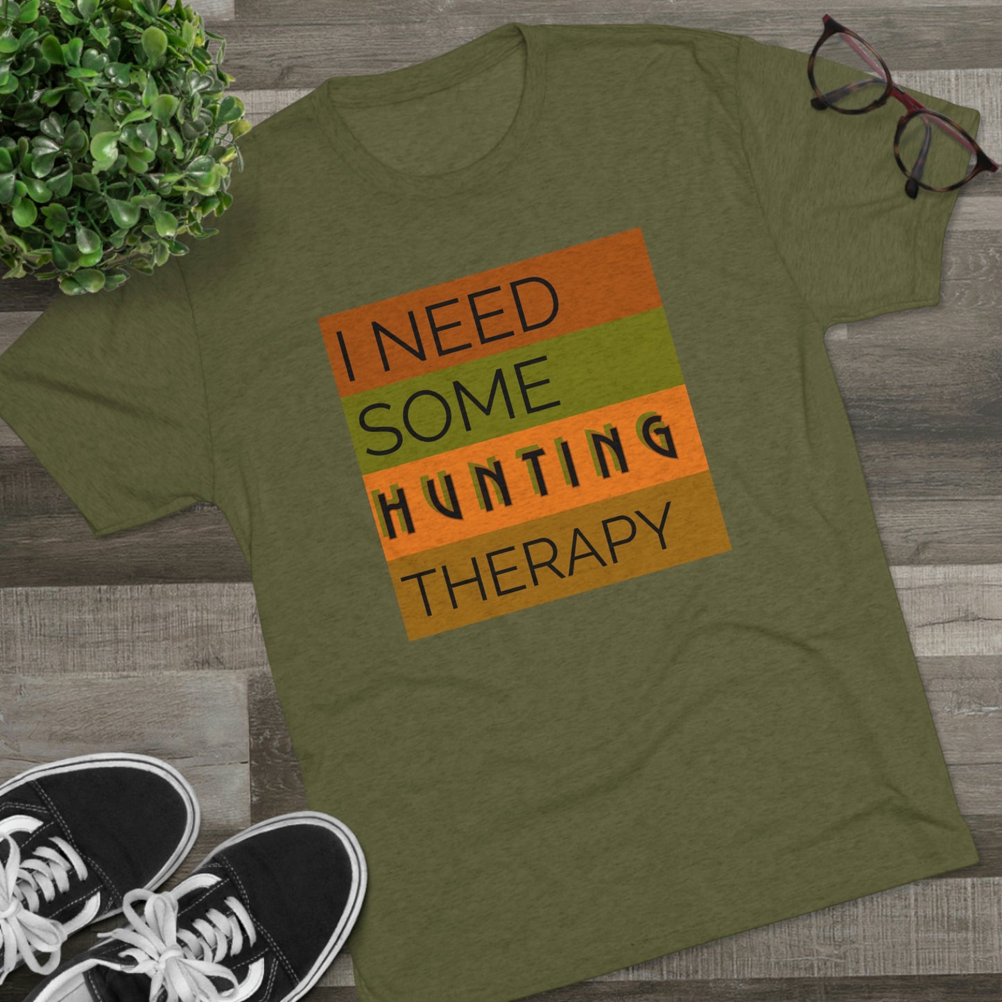 Hunting Therapy -  Unisex Tri-Blend Crew Tee